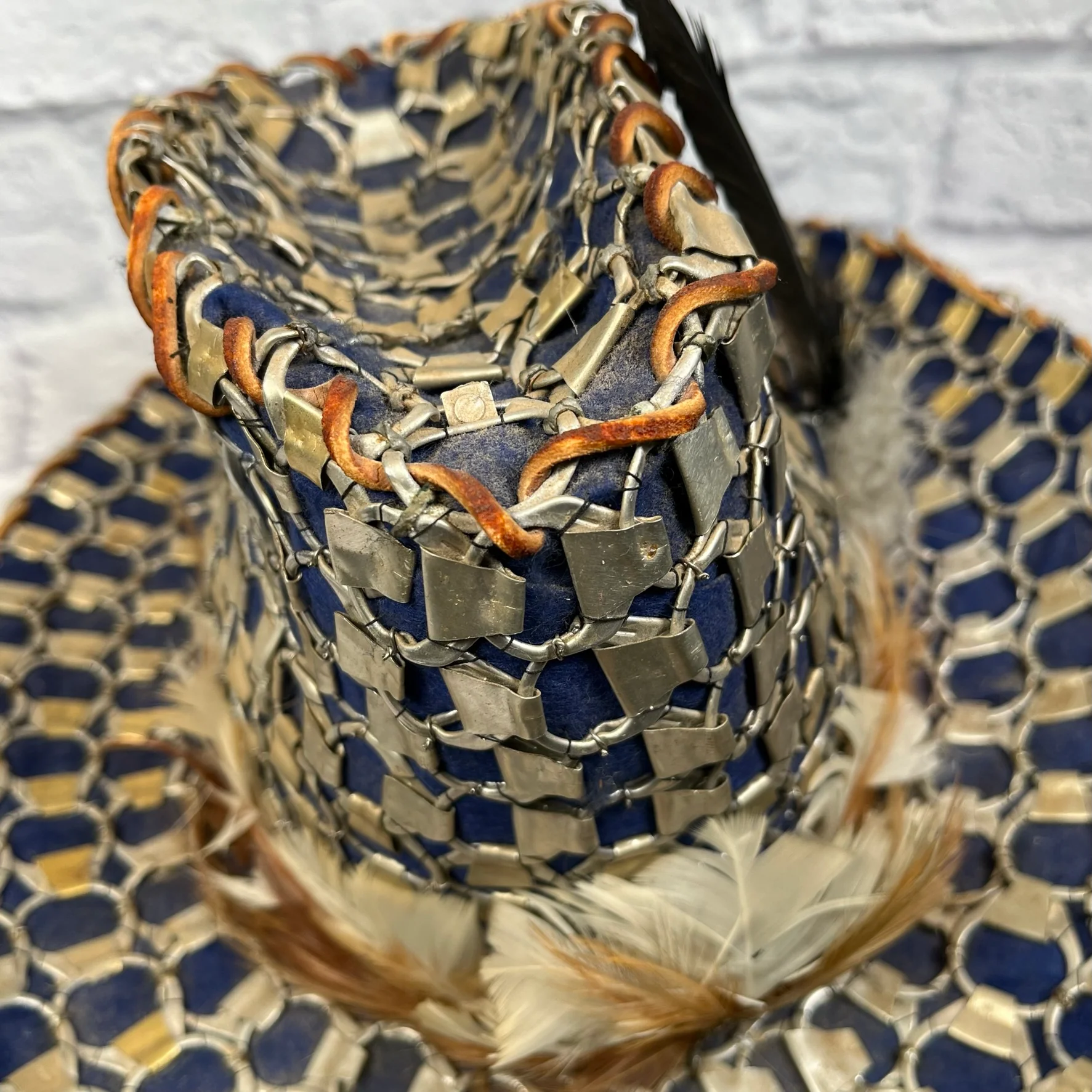 70s Unique Ooak Handmade Cowboy Hat Wearable Art - Image 8