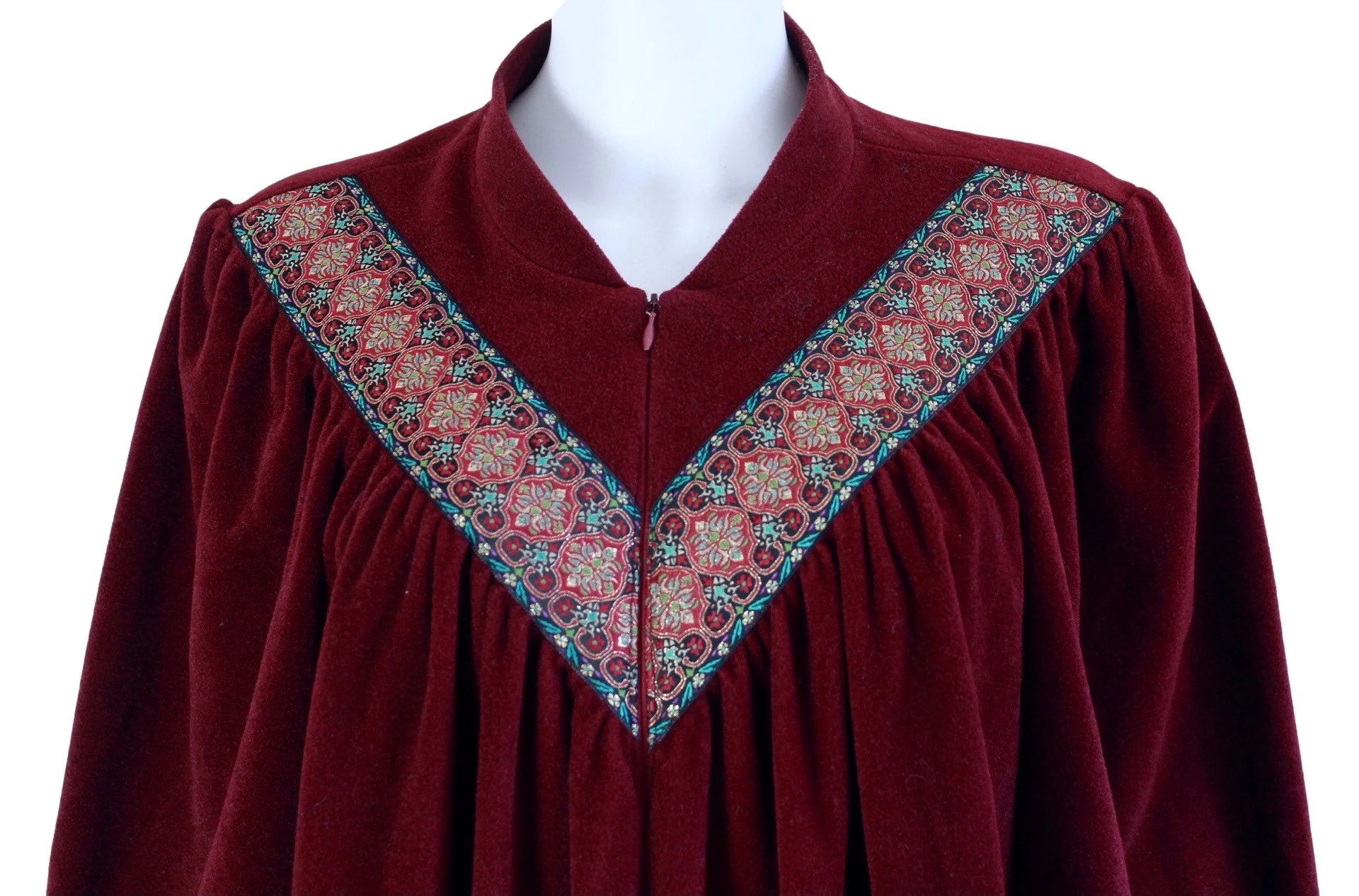 70s Vanity Fair Cranberry Red Robe by  Vanity Fair - Image 3