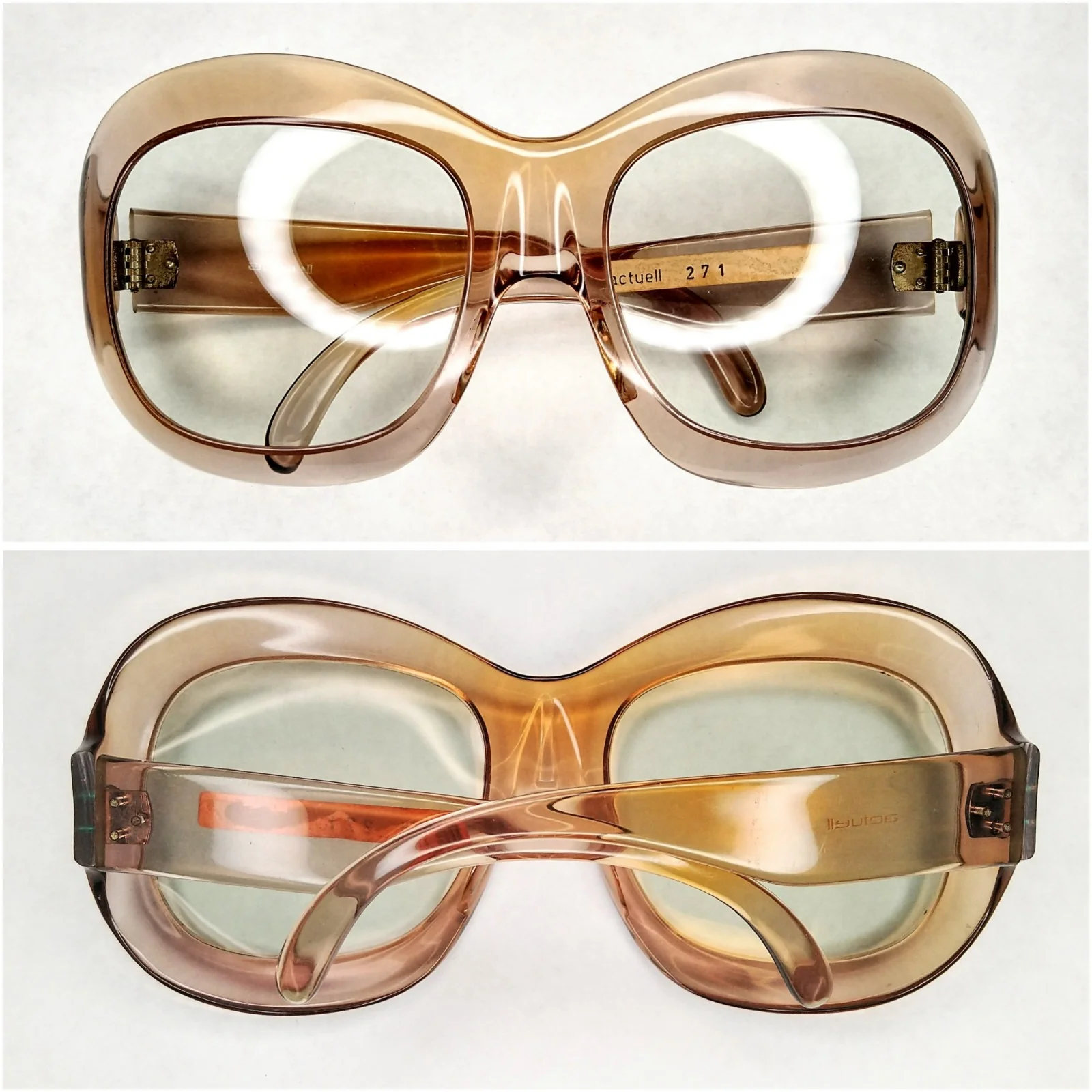 70s Vintage 271 Oversized Sunglasses Germany By Actuell - Image 2