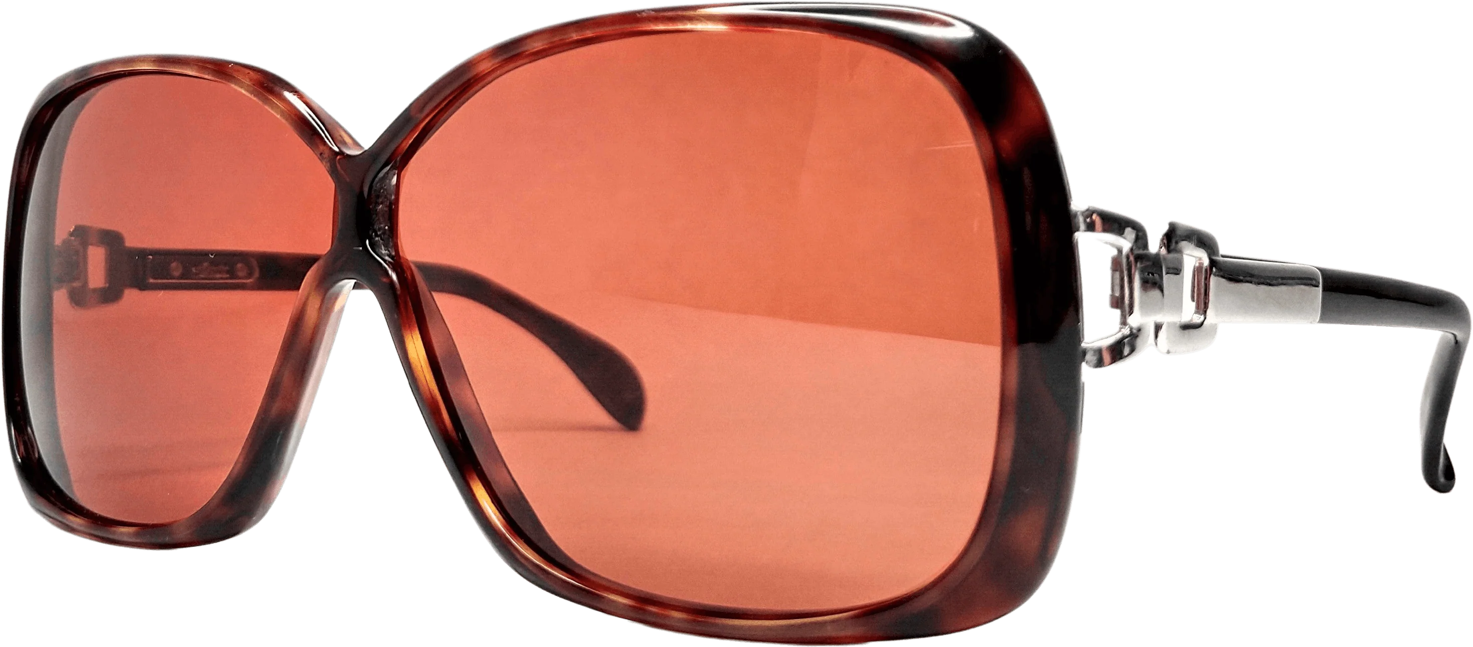 70s Vintage 627 Tort Chromed Sunglasses Frame Austria By Silhouette - Image 4