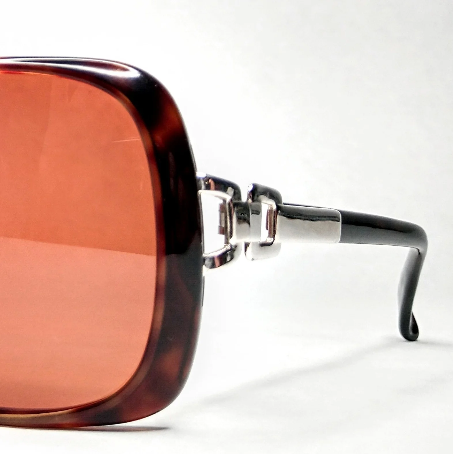 70s Vintage 627 Tort Chromed Sunglasses Frame Austria By Silhouette - Image 5