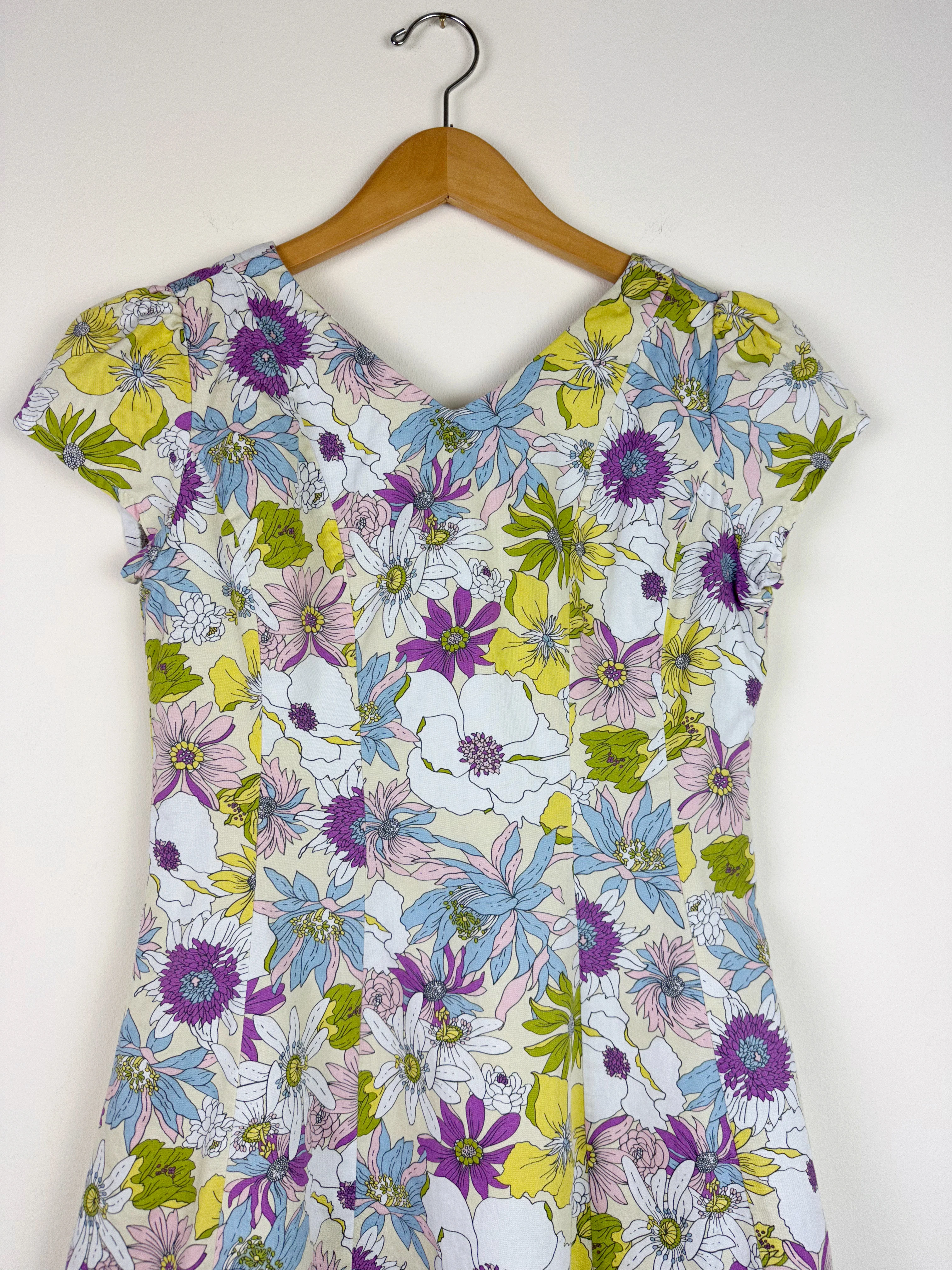 70s Vintage  Floral Dress - Image 6