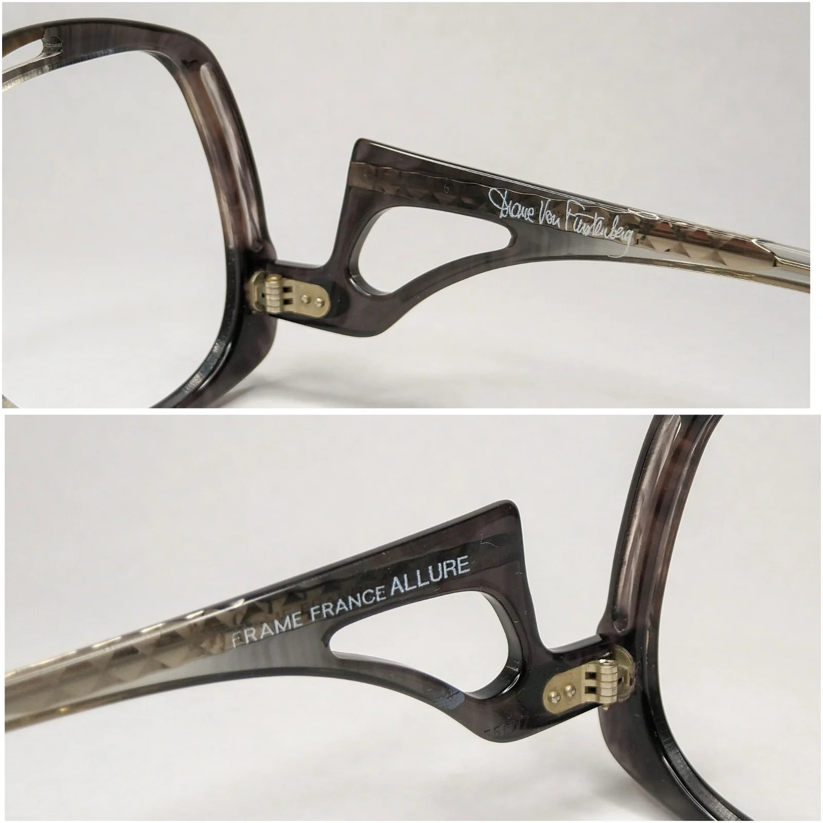 70s Vintage Allure Sunglasses Eyeglasses Frame France By Diane von Furstenberg - Image 11