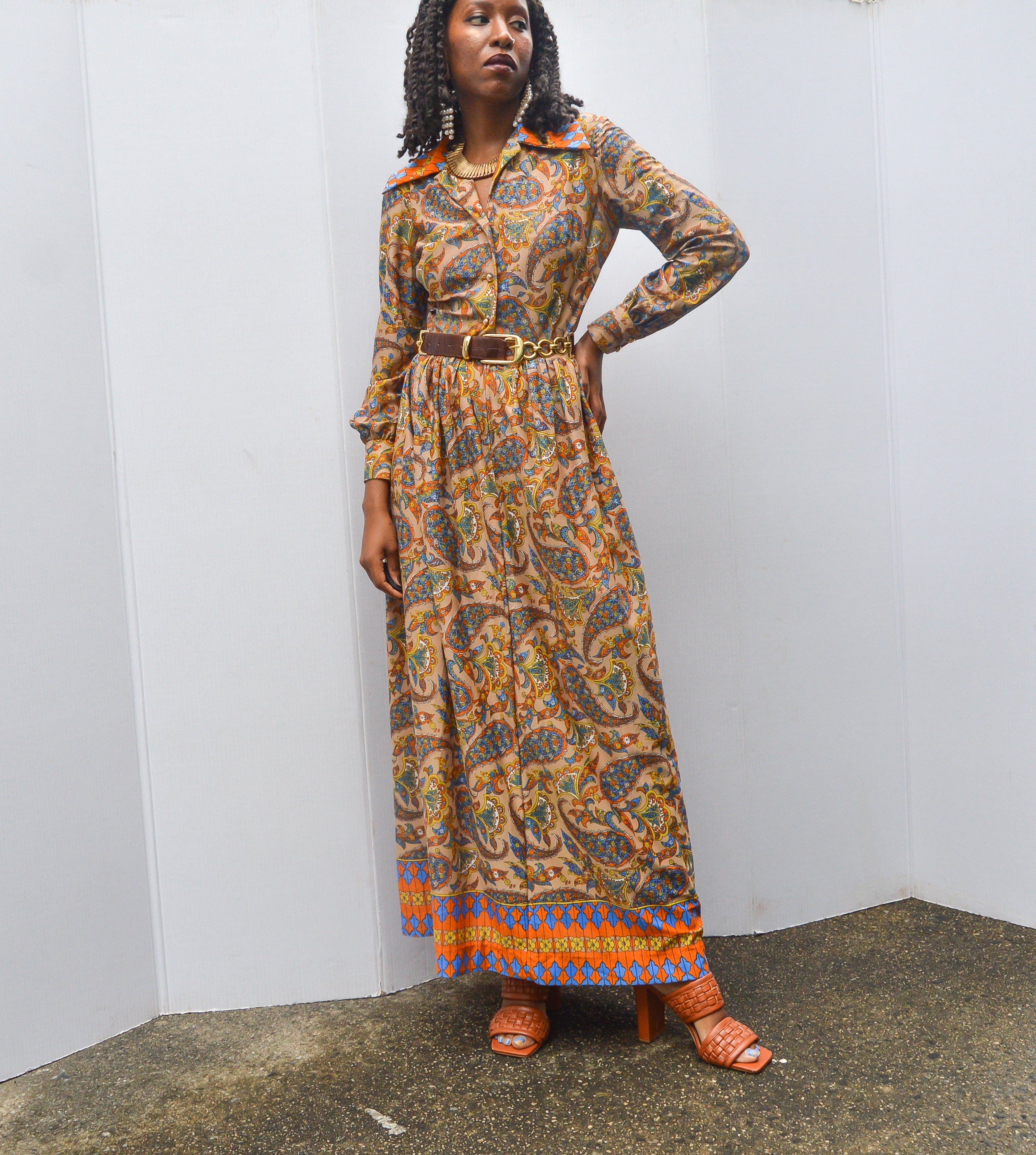 70s Vintage Bev Dress - Image 7
