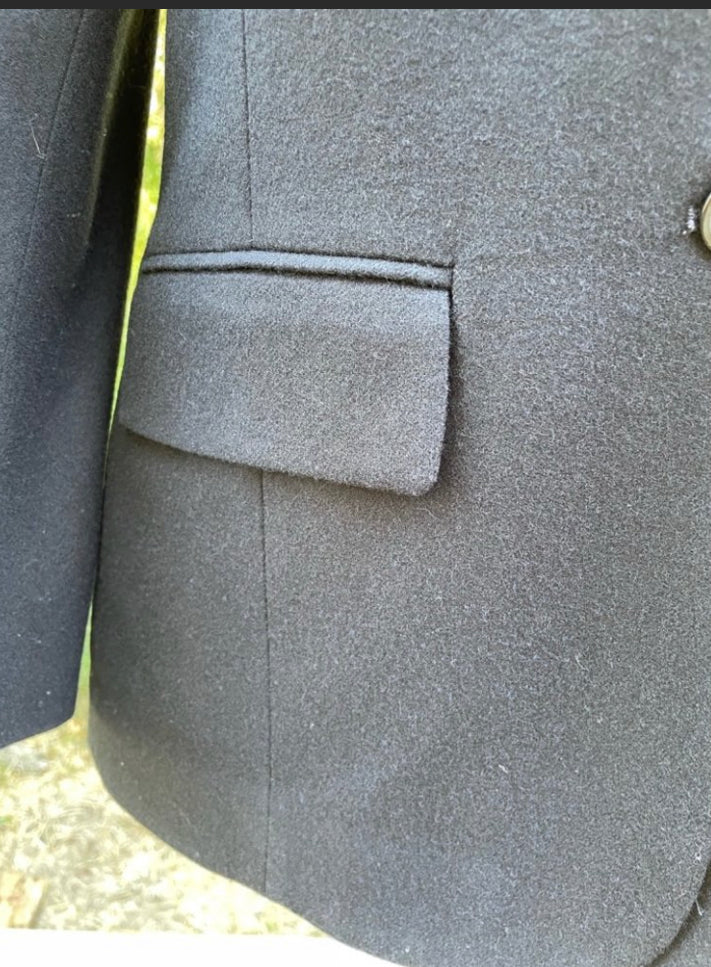 70s Vintage Black Wool Ladies Blazer Jacket By Pendleton - Image 11