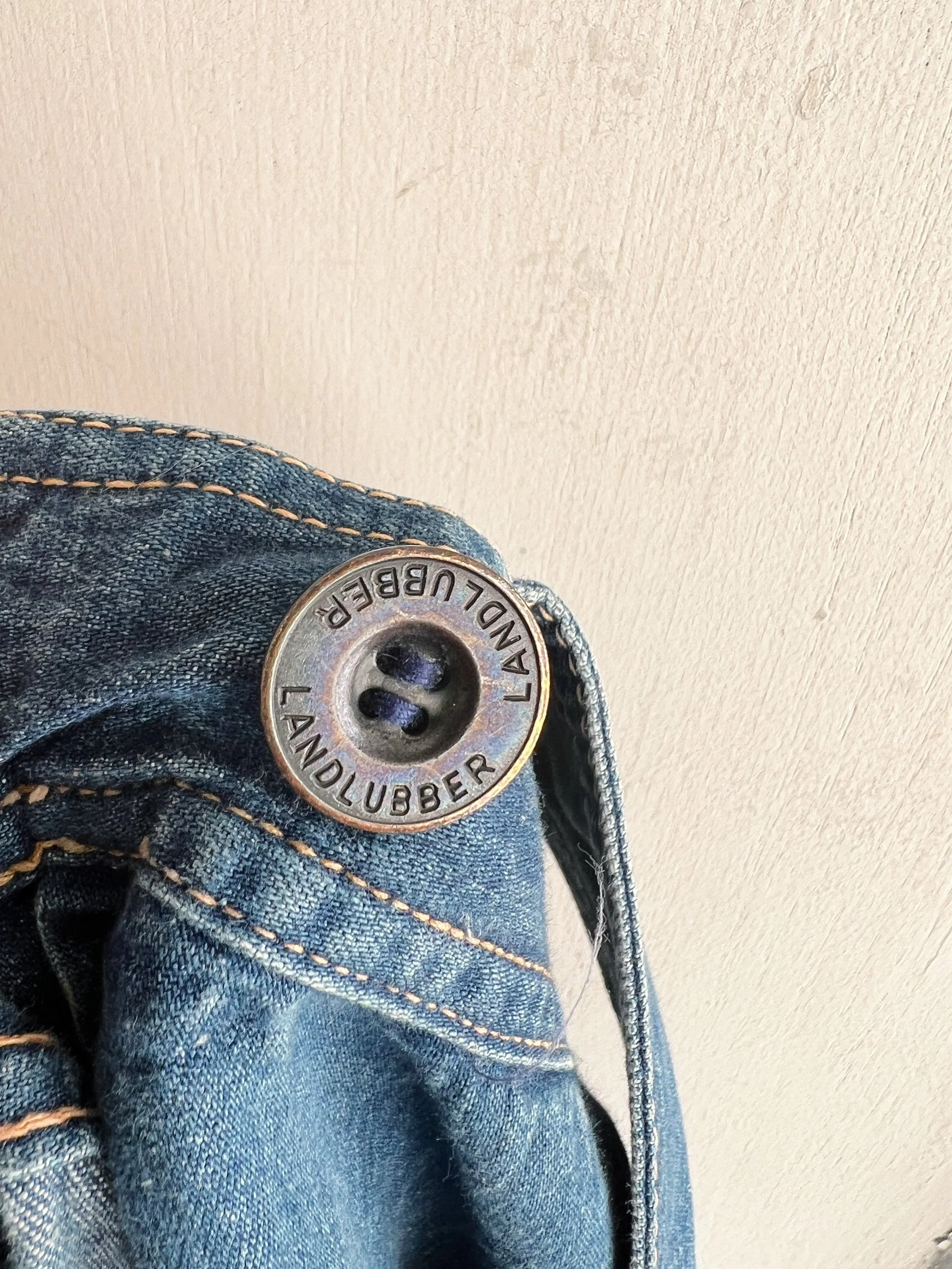 70s Vintage Denim Overalls Dress by Landlubber - Image 3