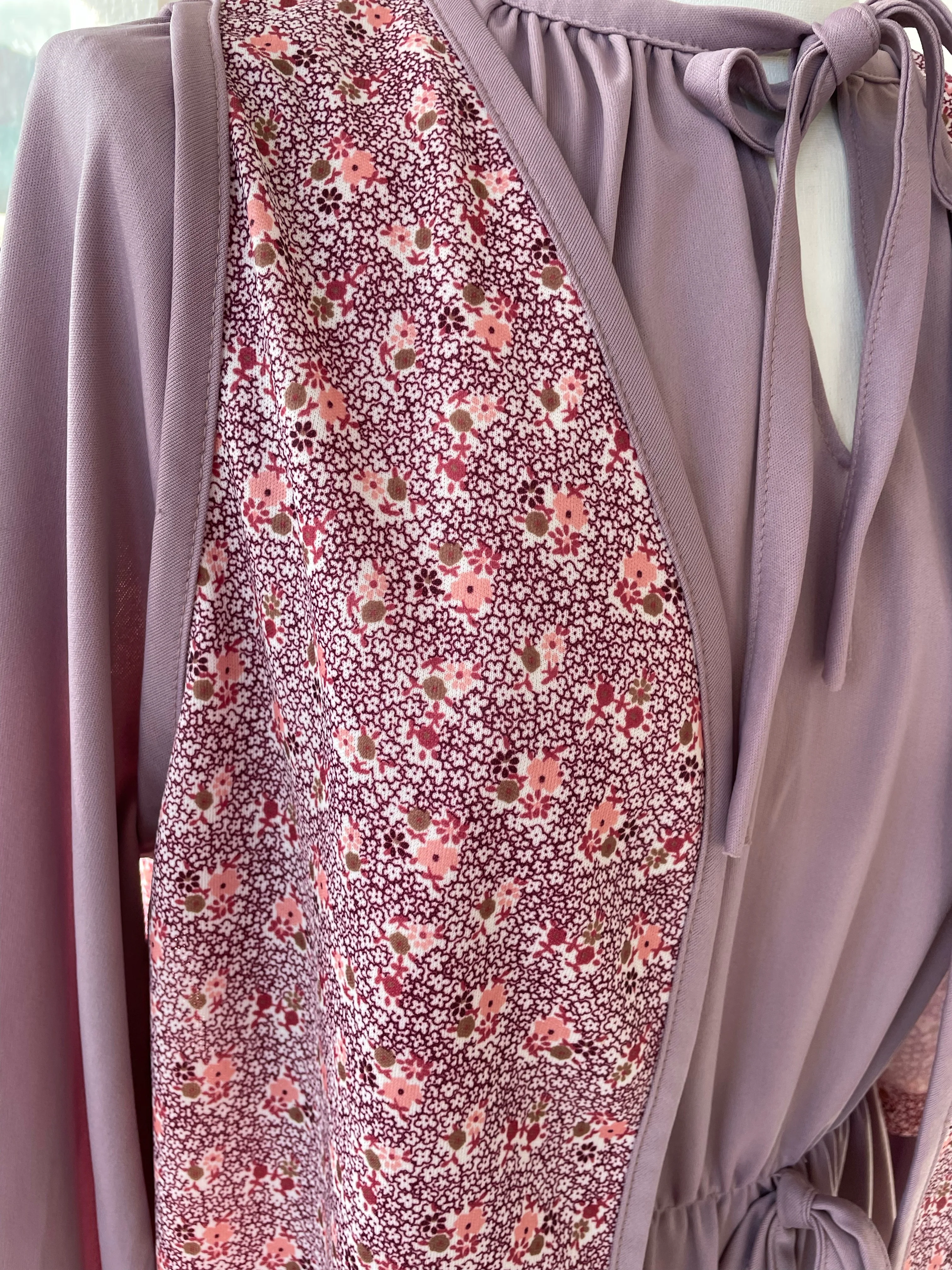 70s Vintage Dress With Vest Mauve Poly Knit Size 18 By Sears - Image 16