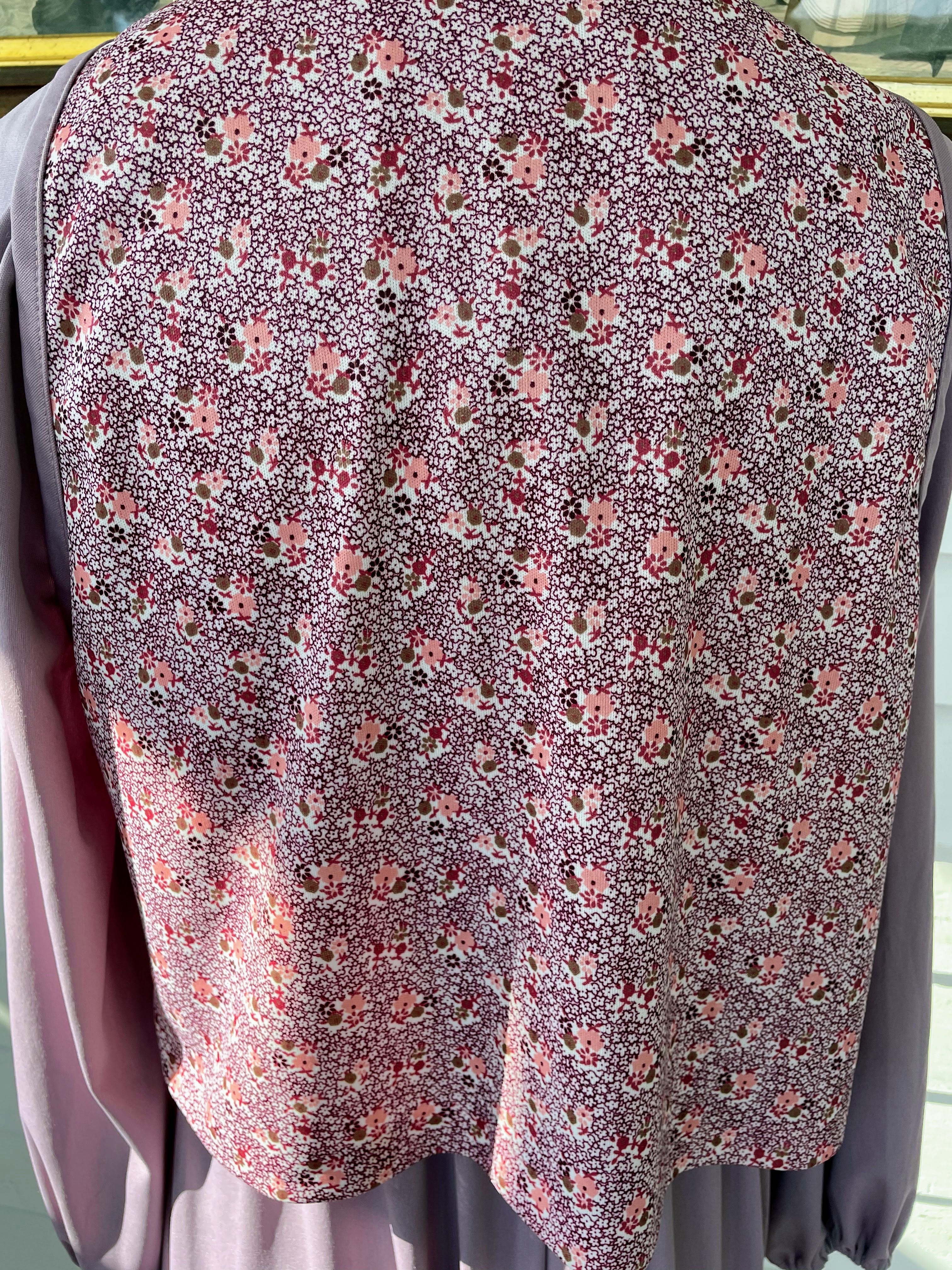 70s Vintage Dress With Vest Mauve Poly Knit Size 18 By Sears - Image 4