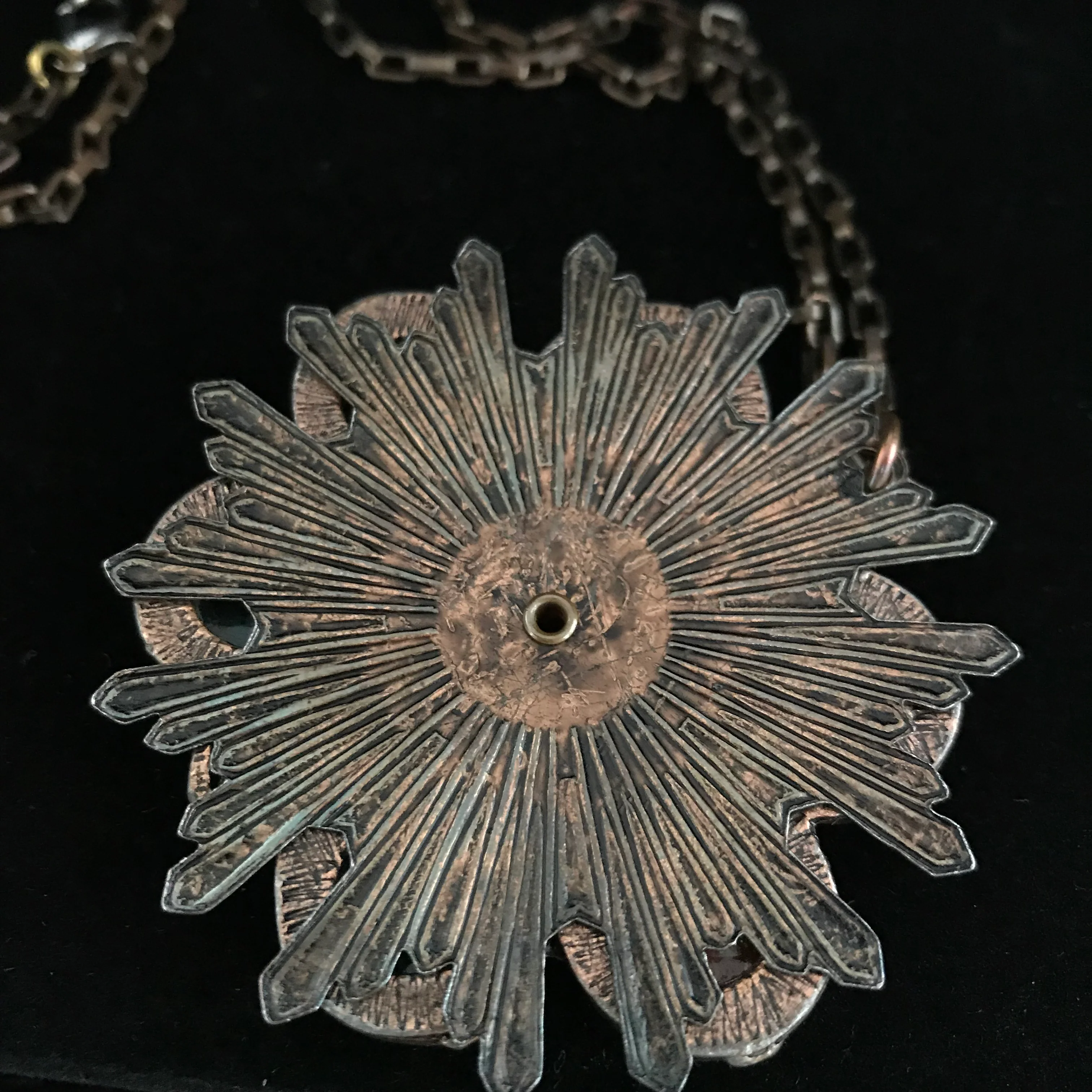 70s Vintage Egyptian Revival Necklace King Tut Pendant - Image 3