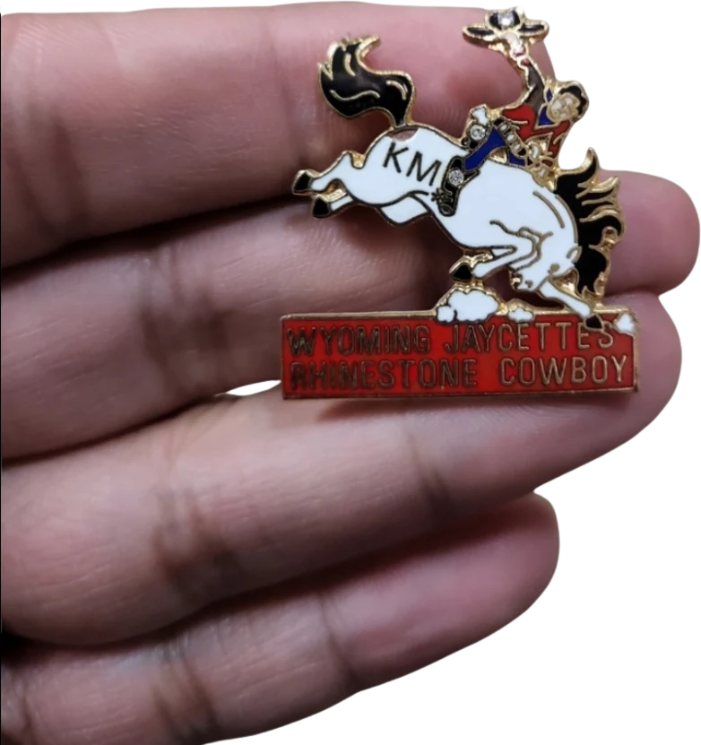 70s Vintage Gold Toned Wyoming Jaycees Pin