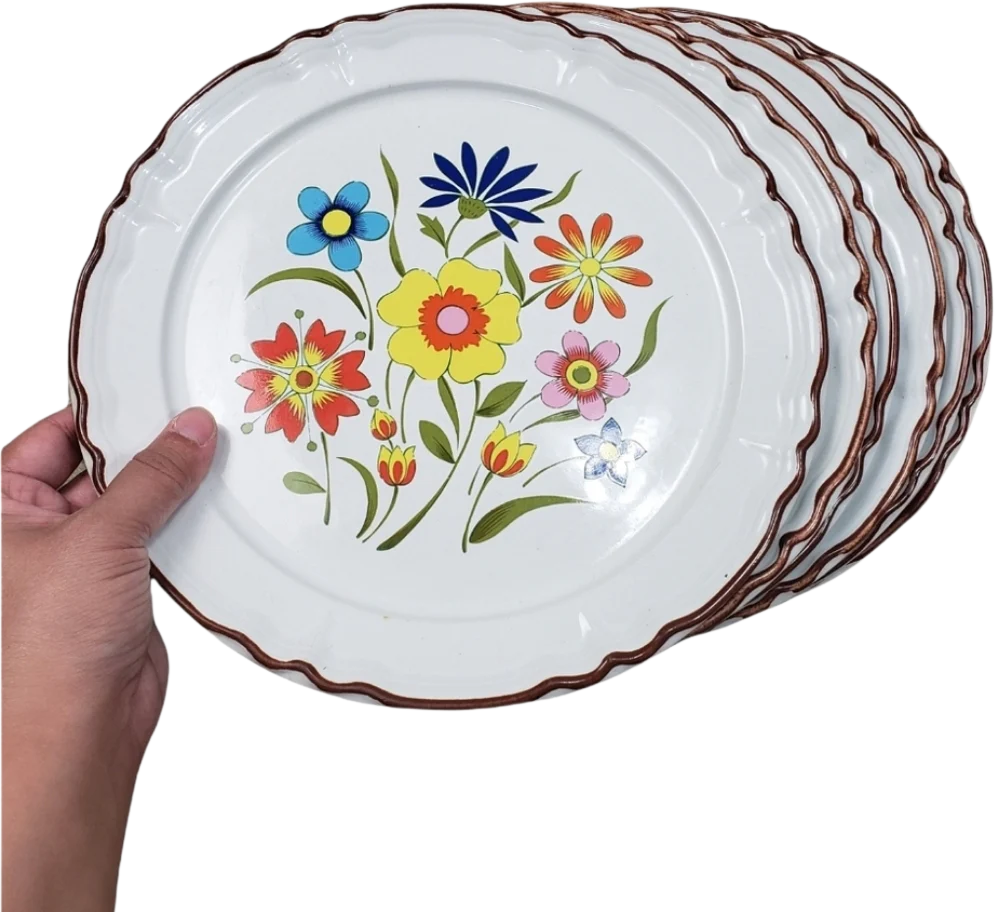 70s Vintage Grace Stoneware Elegante Plates Set Of 6 By Grace Stoneware