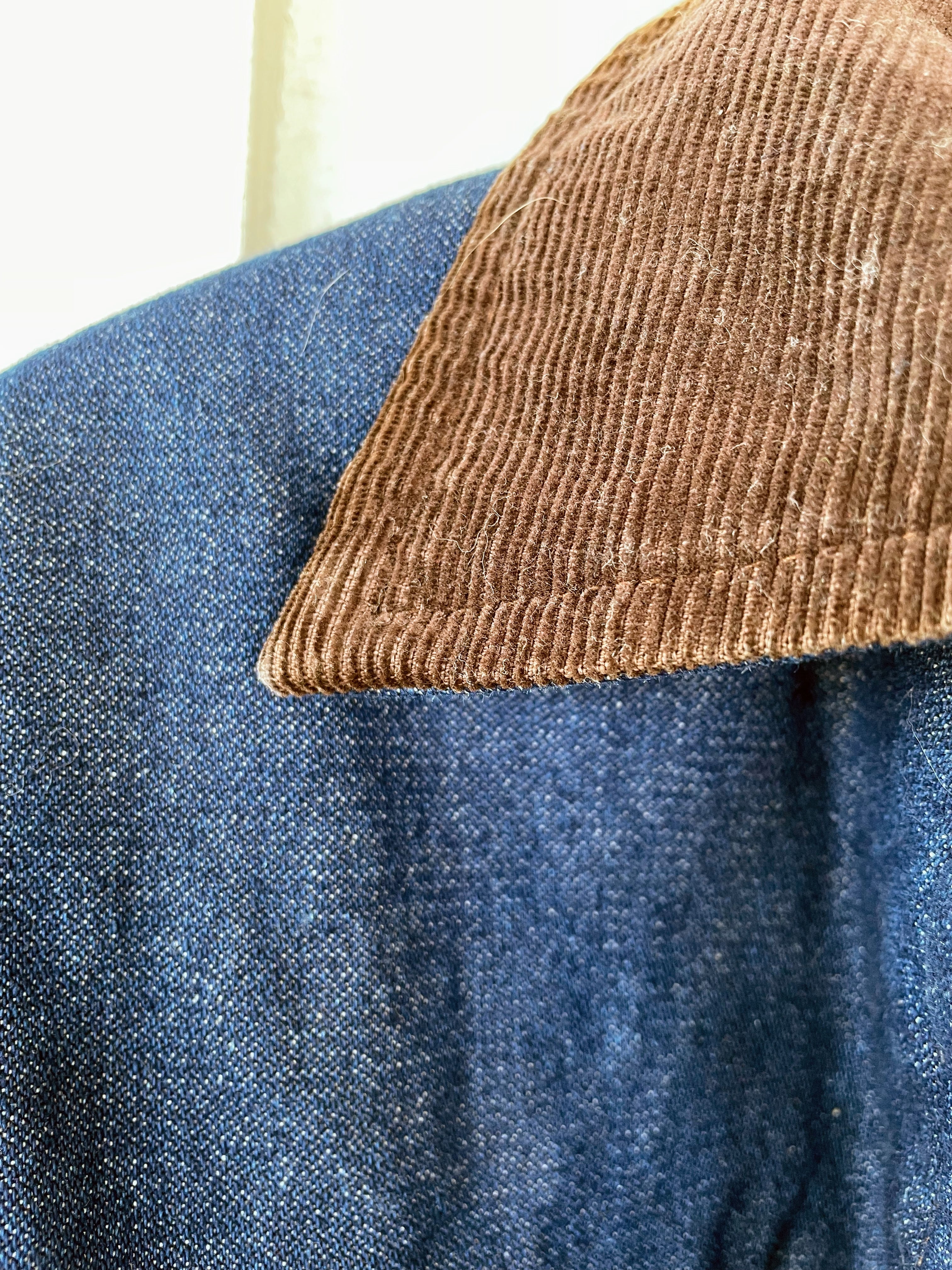 70s Vintage Jean Jacket Blanket Lined Mens 44 By Key Imperial - Image 4