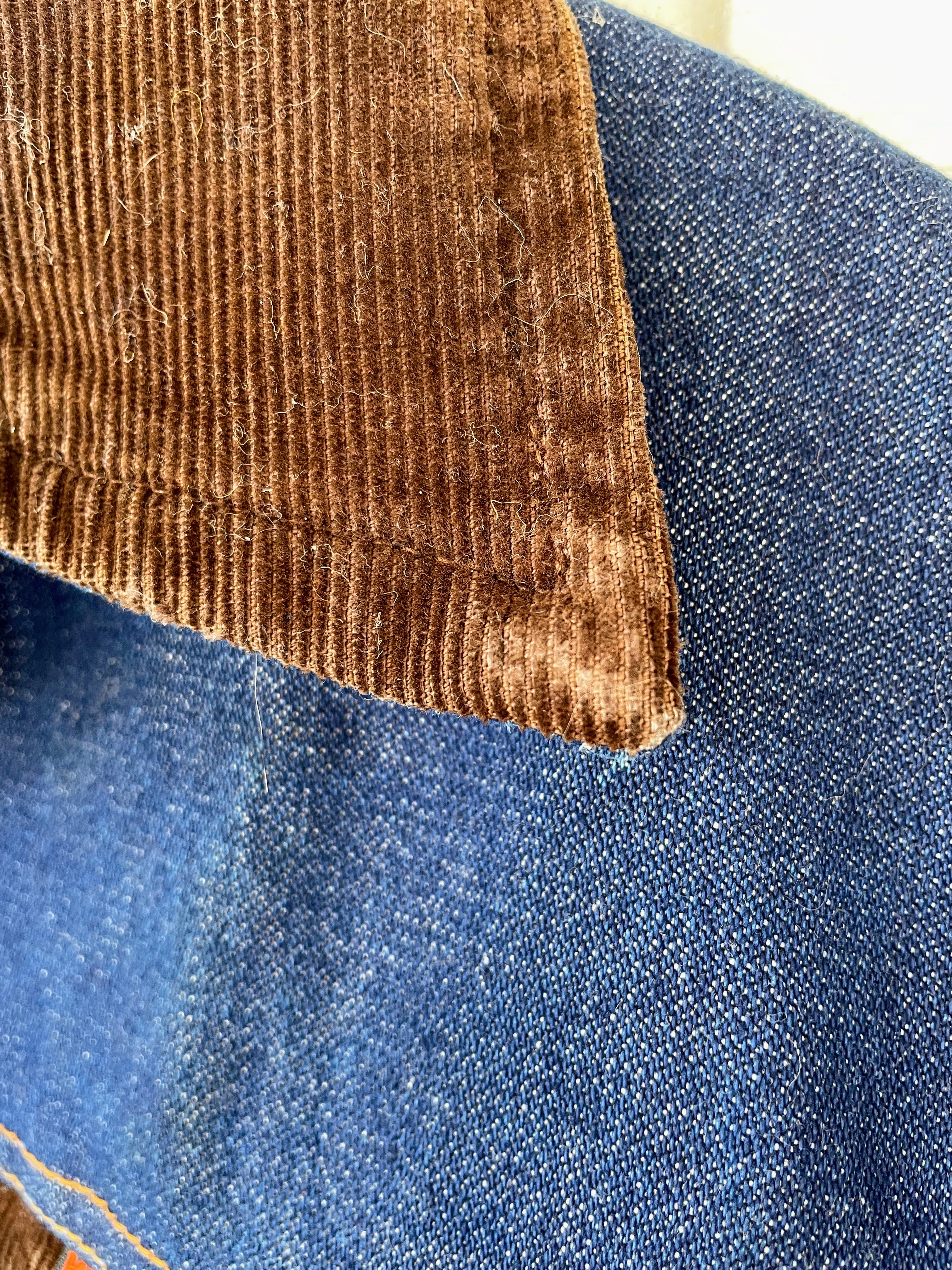70s Vintage Jean Jacket Blanket Lined Mens 44 By Key Imperial - Image 7