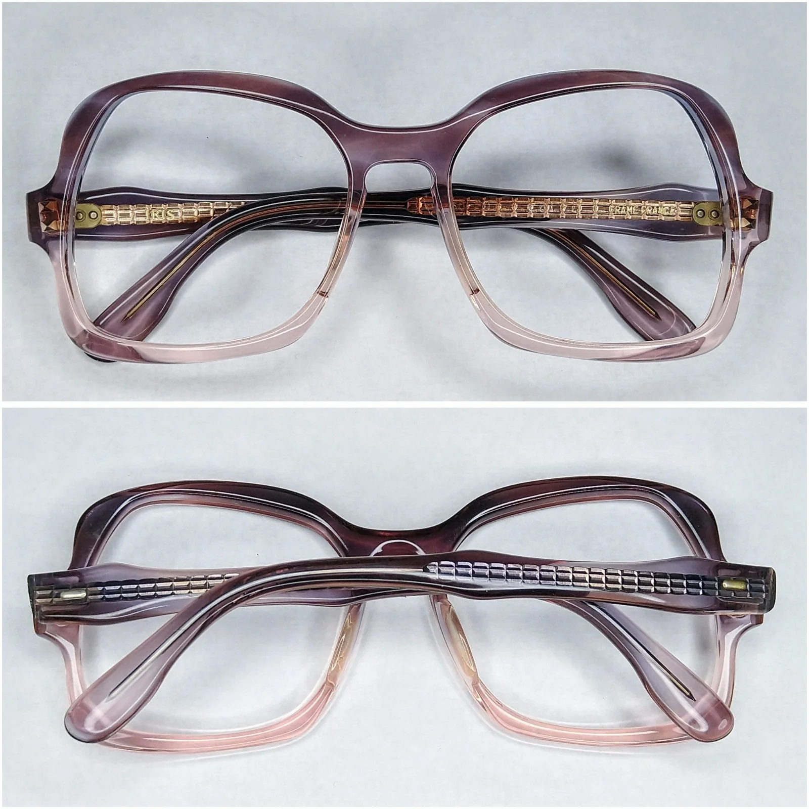 70s Vintage Keyhole Bridge Eyeglasses Small Frame - Image 2