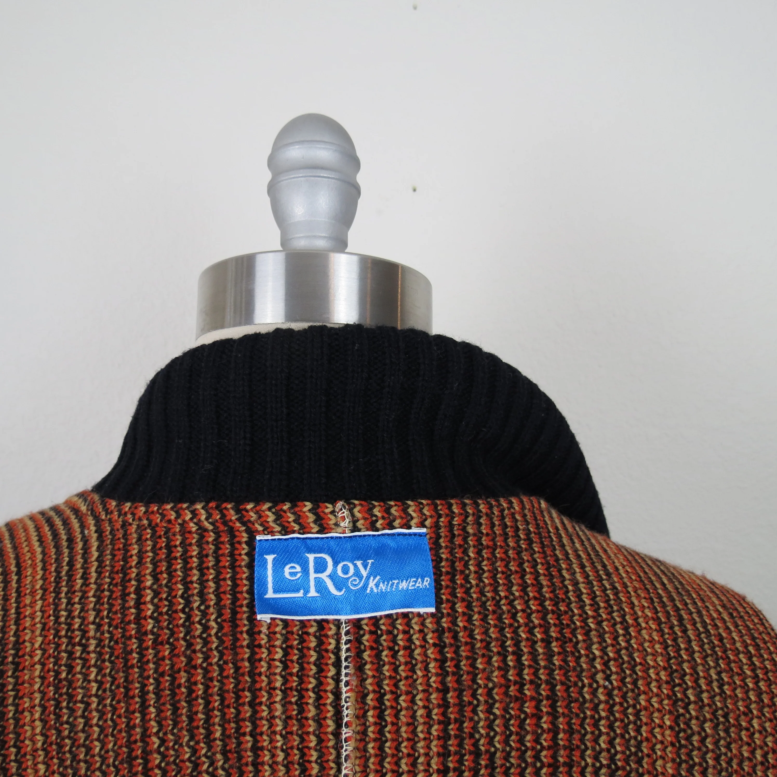 70s Vintage Knit Sweater Cape Southwest by Leroy Knitwear - Image 5