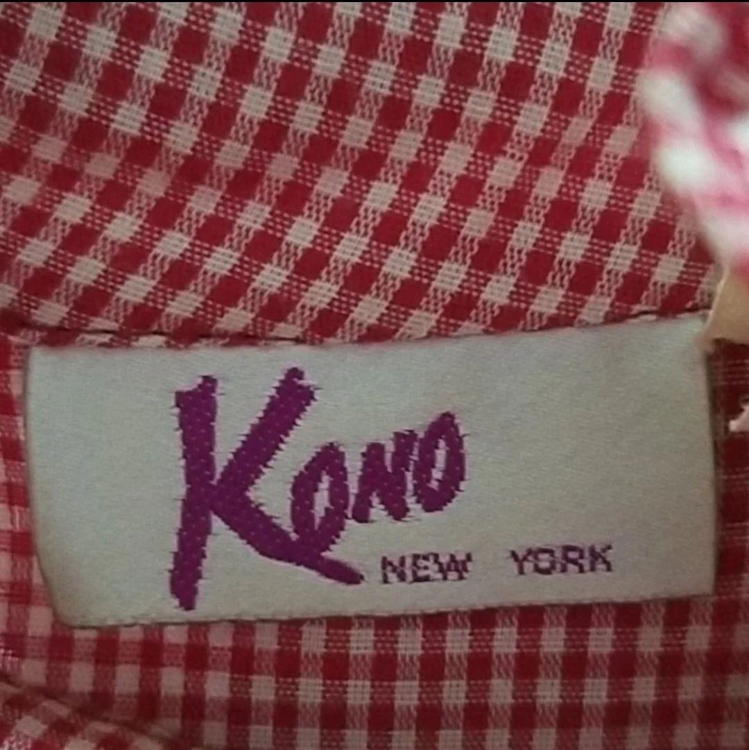 70s Vintage Kono New York Gingham Prairie Dress By Kono New York - Image 11