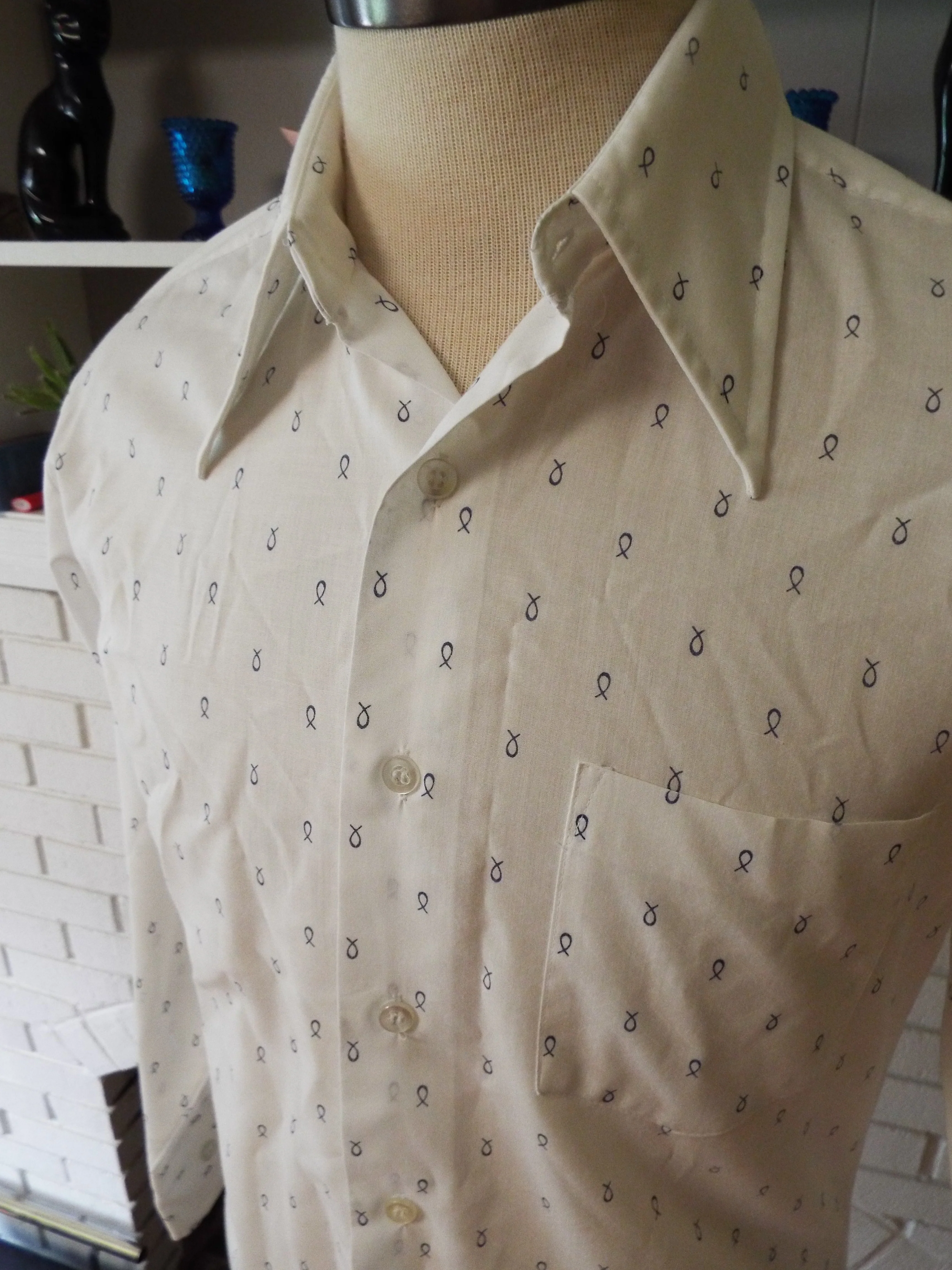 70s Vintage Long Sleeve Button Down Shirt By Kmart By Kmart - Image 3