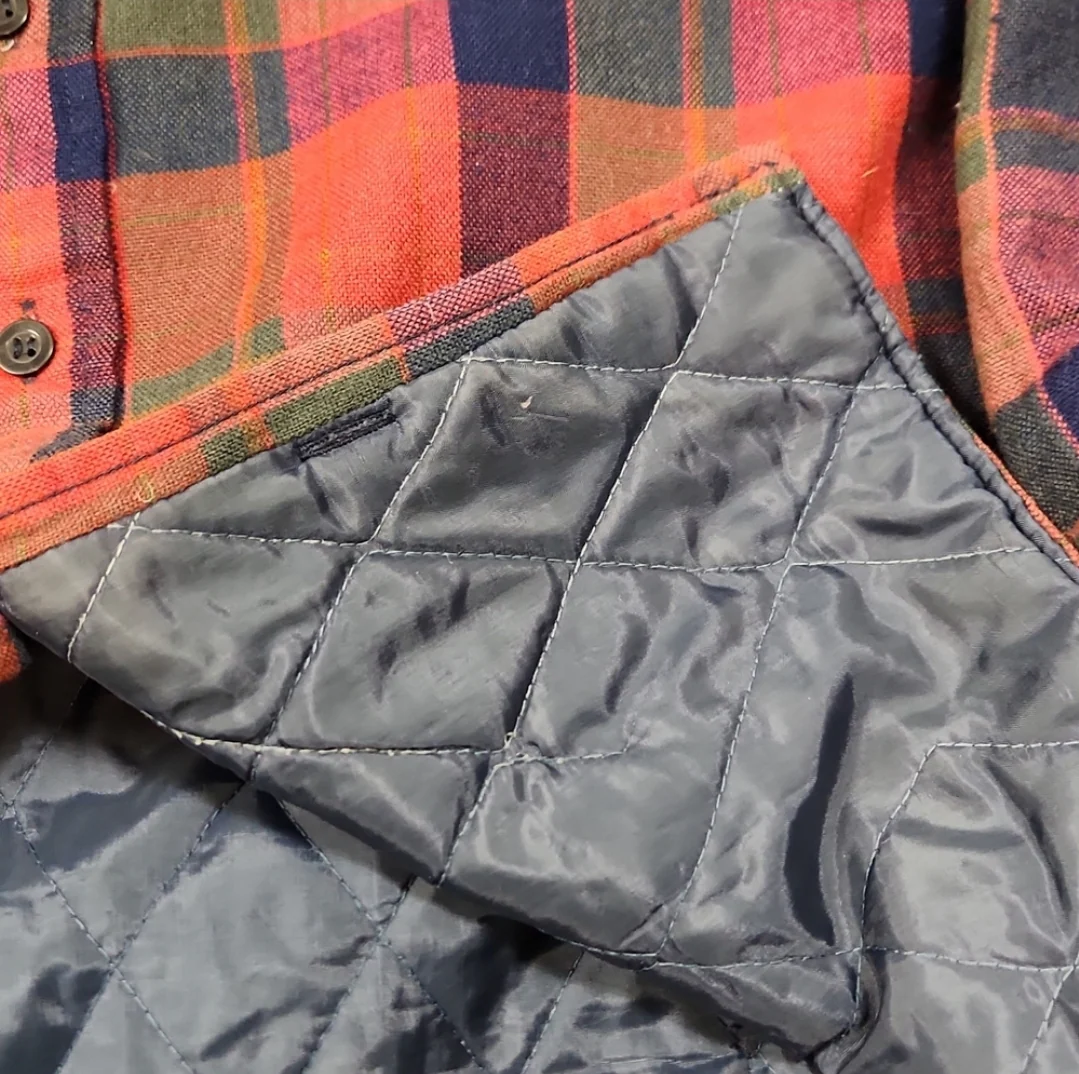 70s Vintage Mens Store Lt Plaid Flannel Button Down By Mens Store - Image 3