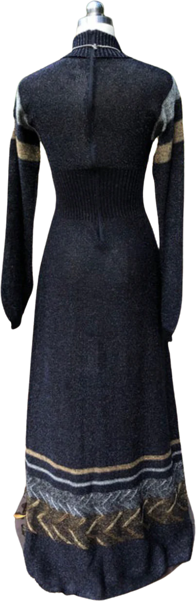 70s Wenjilli Metallic Gown - Image 2