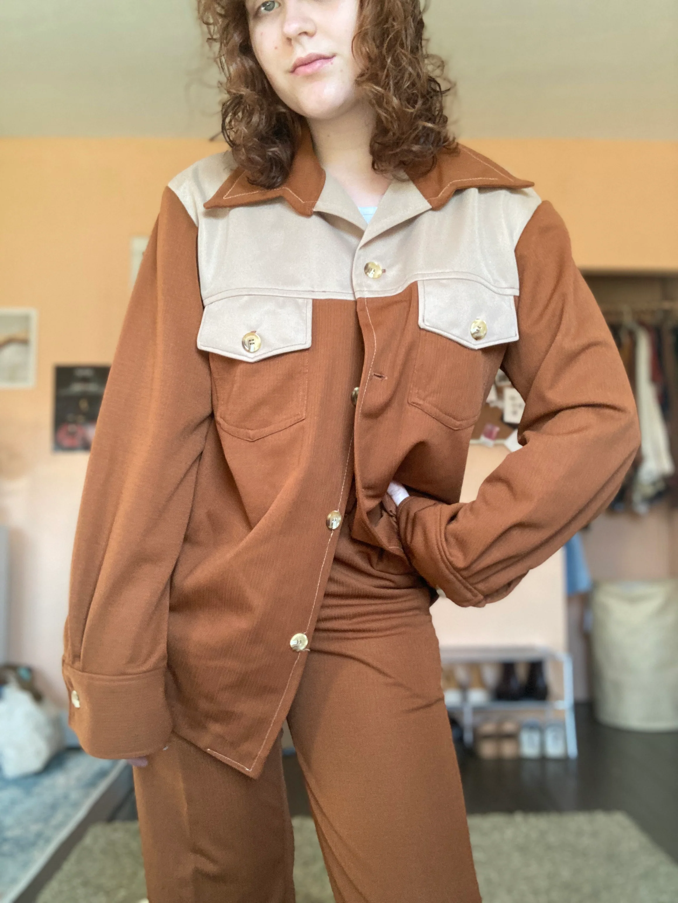 70s Western Style Pant And Top Set - Image 4