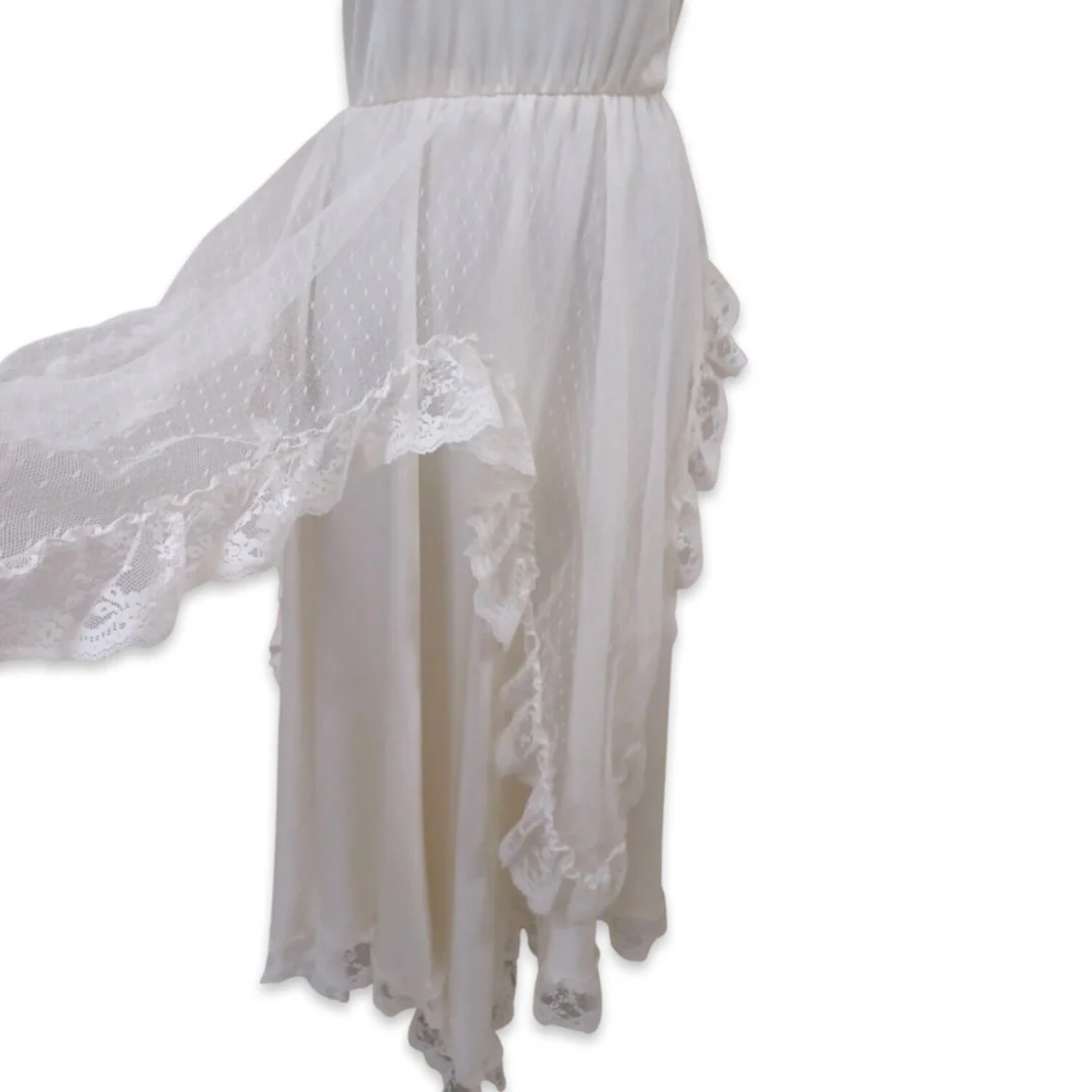 70s White Designer Disco Dress By Diamonds Run - Image 5