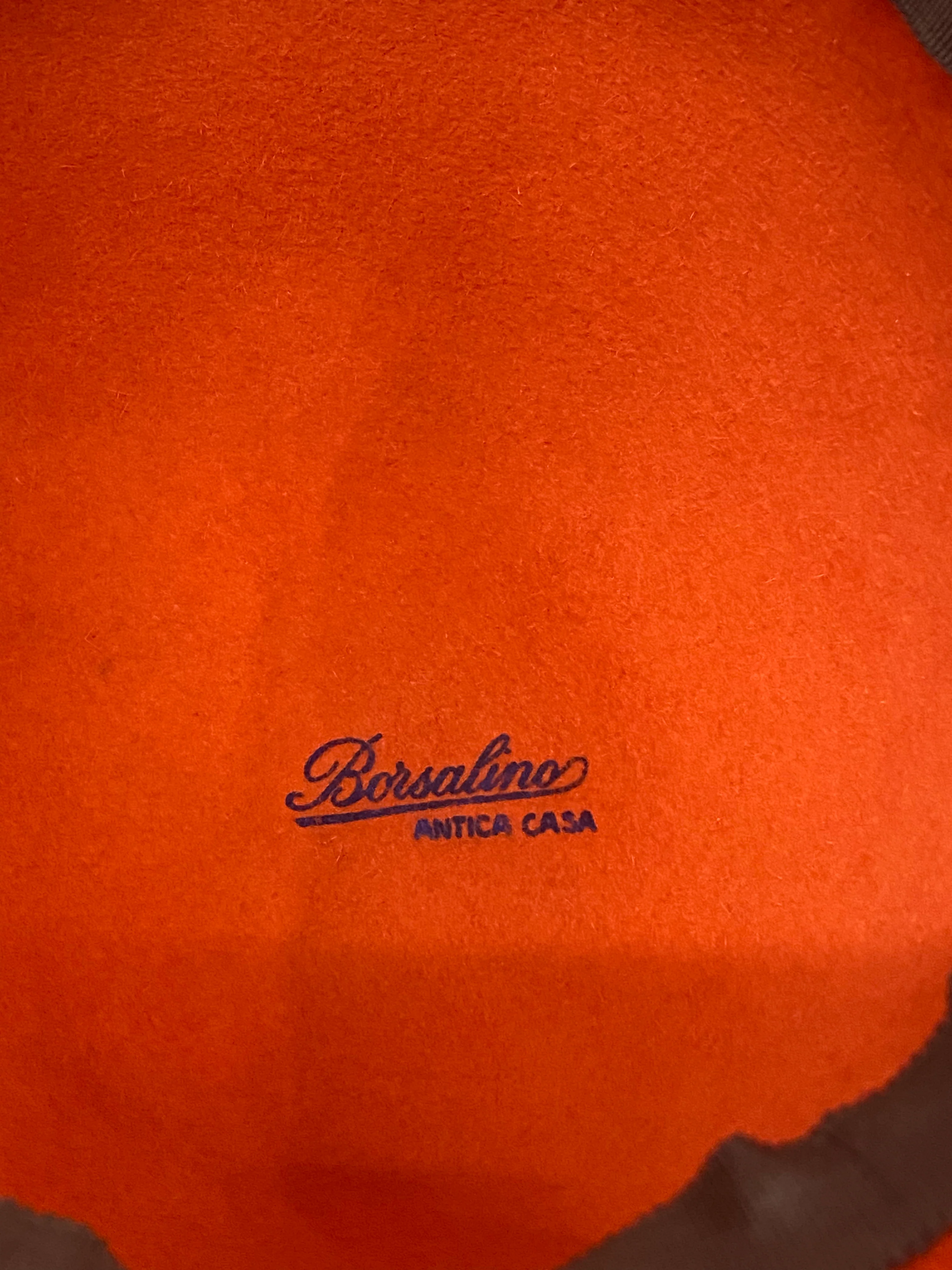 70s Womans Orange Felt Fur Hat Mod Glamour By Borsalino - Image 10