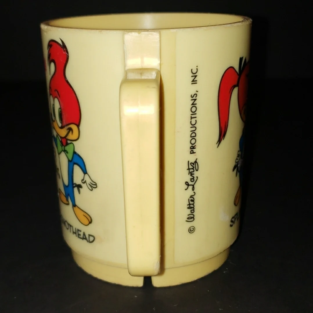 70s Woody Woodpecker Plastic Handled Cup By Walter Lantz - Image 3