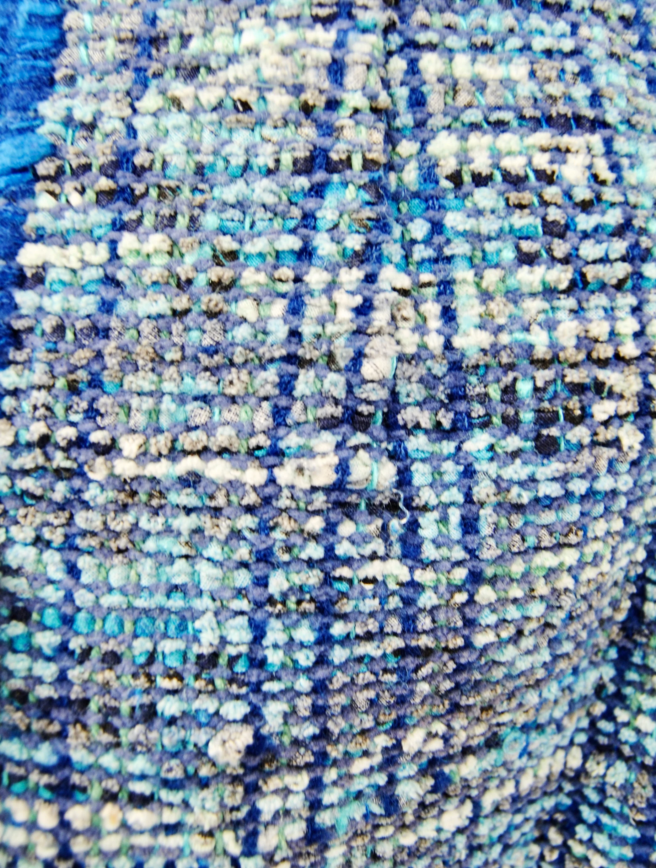 70s Woven Blue Vest With Pockets - Open Size - Image 8