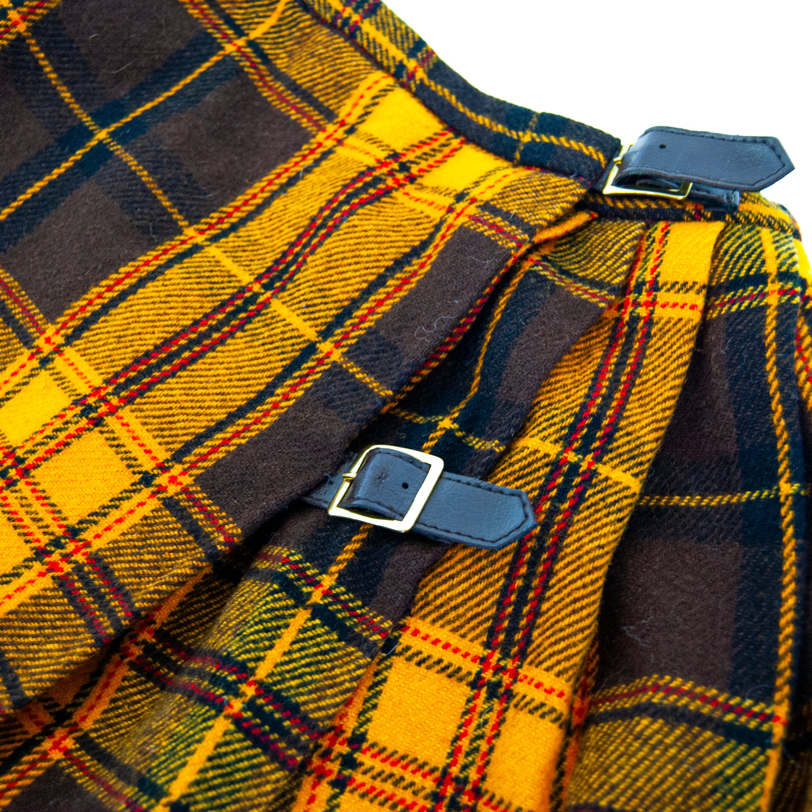 70s Yellow Plaid Tartan Mini Skirt - Image 5