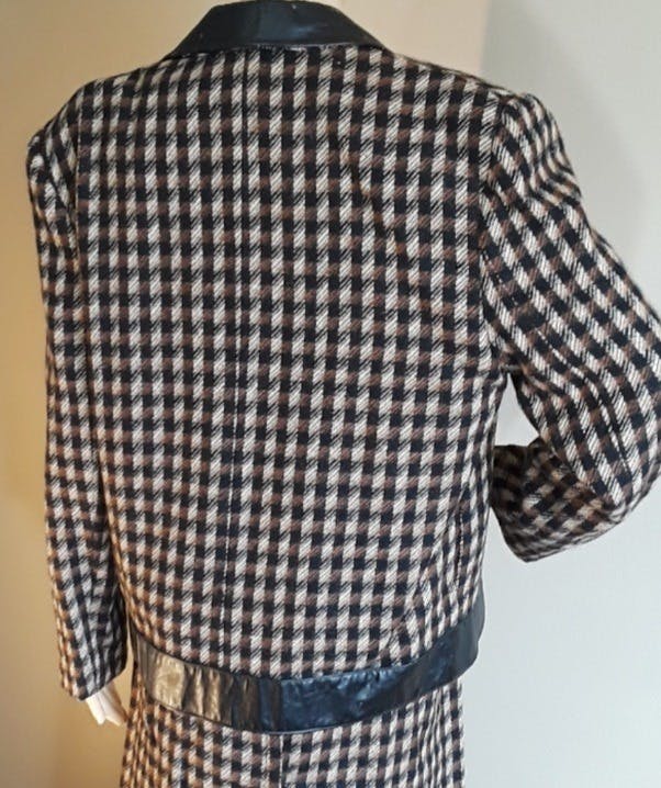80/90’s Houndstooth Skirt Blazer Suit. by Adolfo Atelier - Image 4