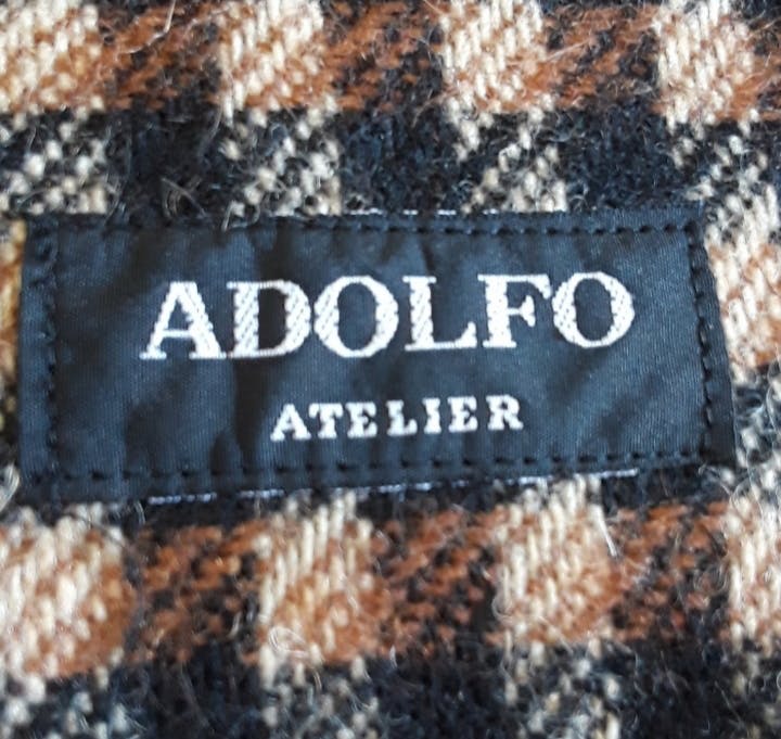 90's Houndstooth Bomber Skirt Suit by Adolfo Atelier - Image 8
