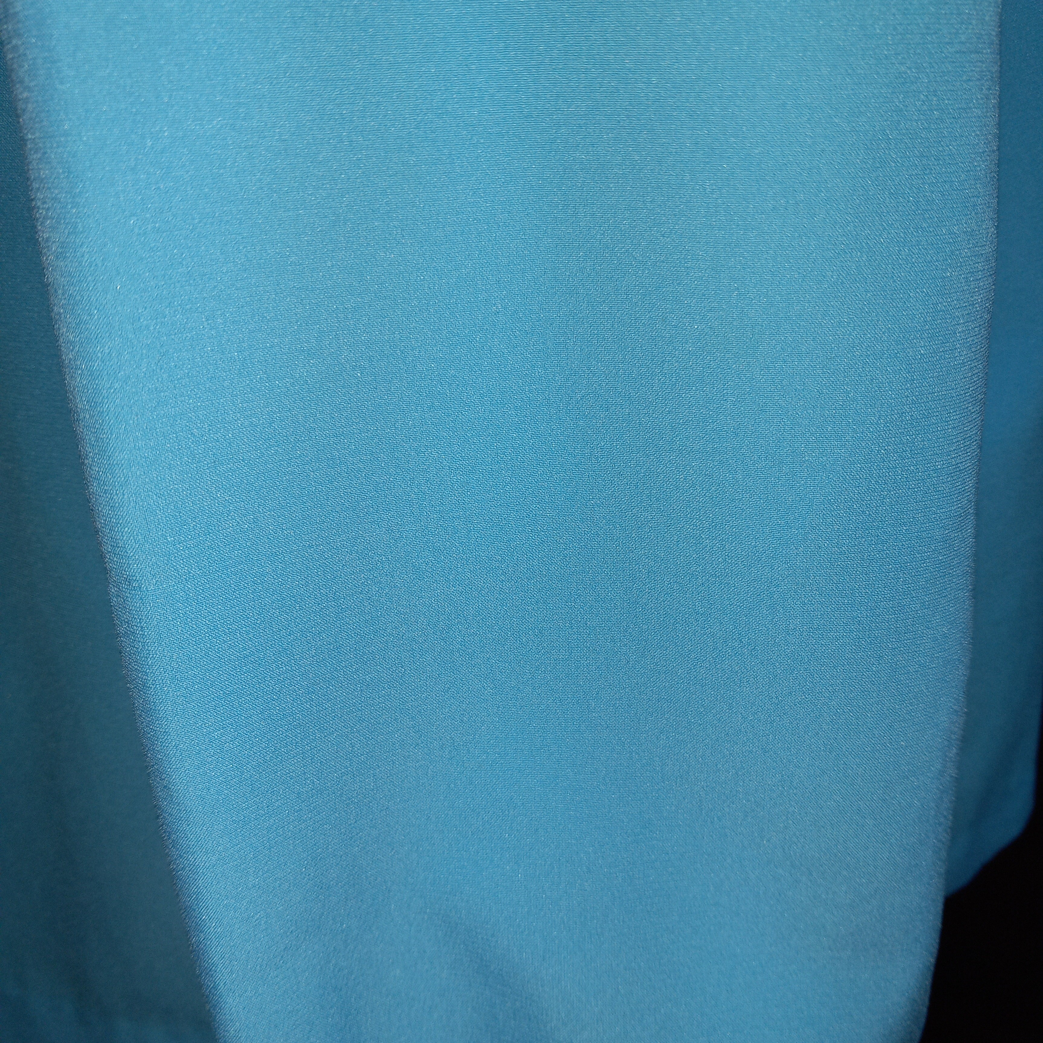 80’s Aqua Poly Pussy Bow Tie Blouse Sz L - 2x by Lee Mar Pageant - Image 7