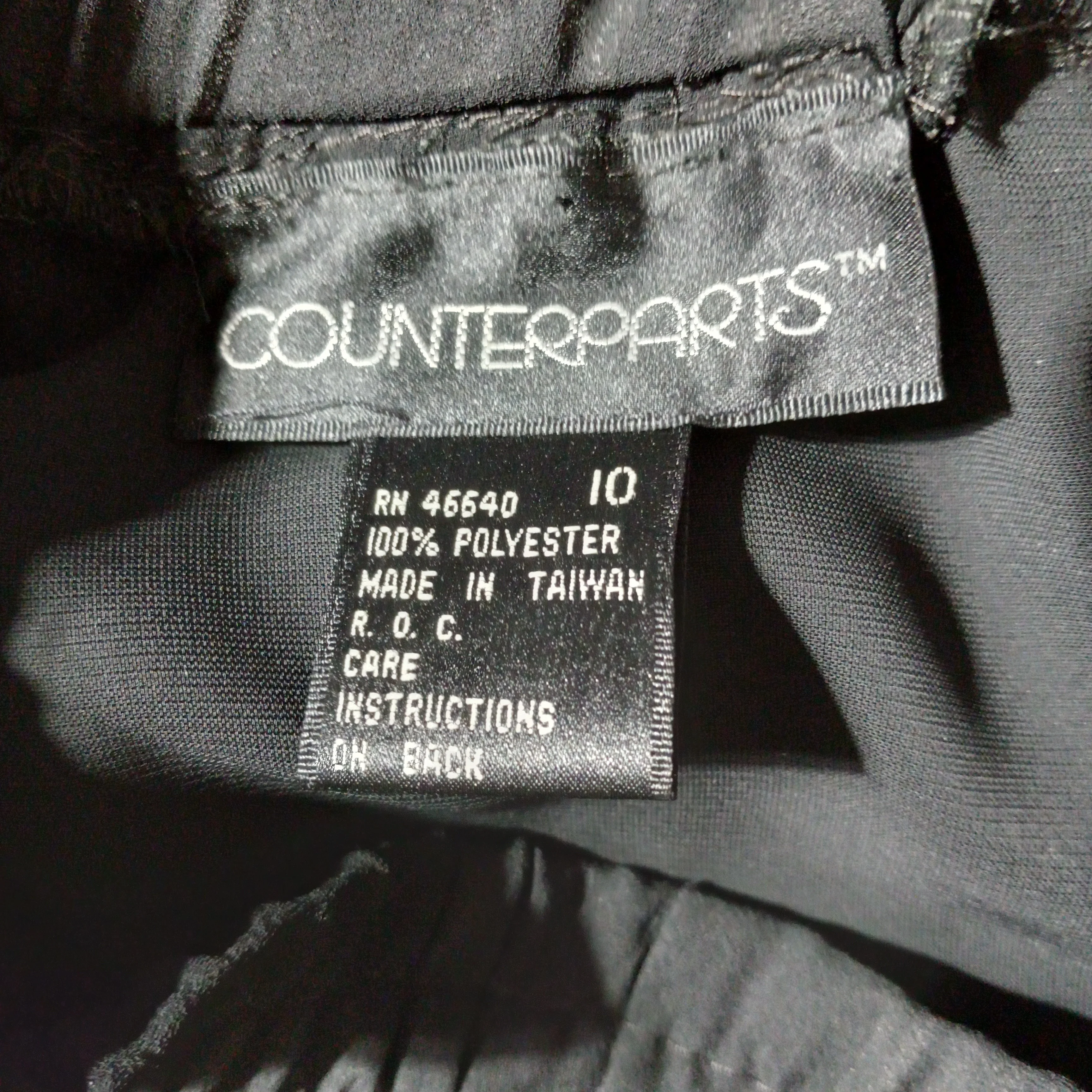 80’s Black Polyester Pleated Skirt by Counterparts - Image 5