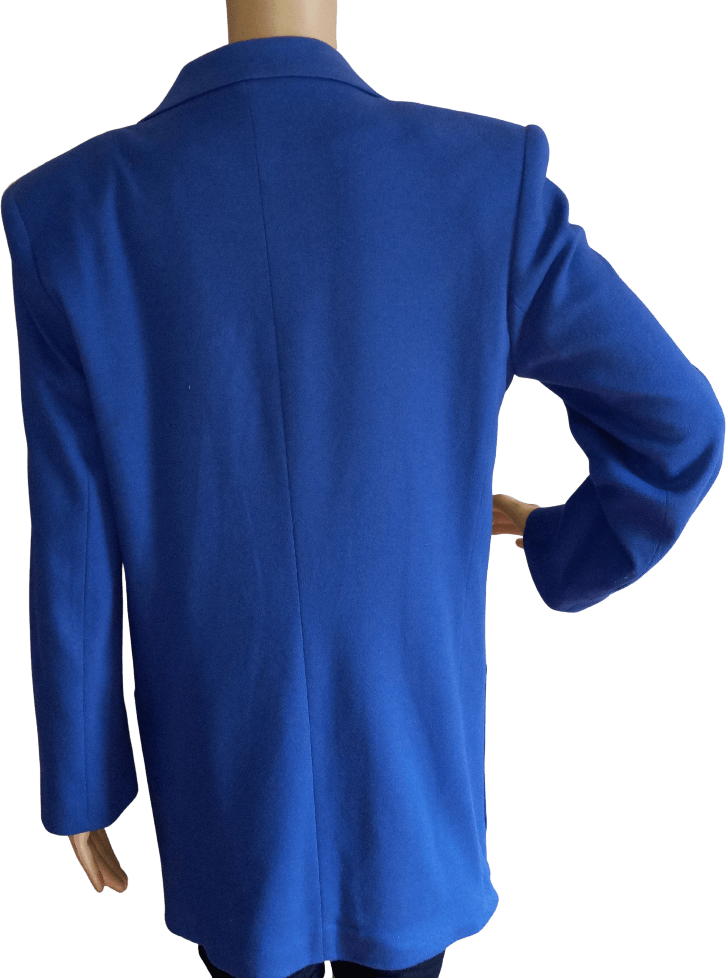 80’s Cotton Blue Blazer with Twin Hand Pockets by Hunters Club - Image 2