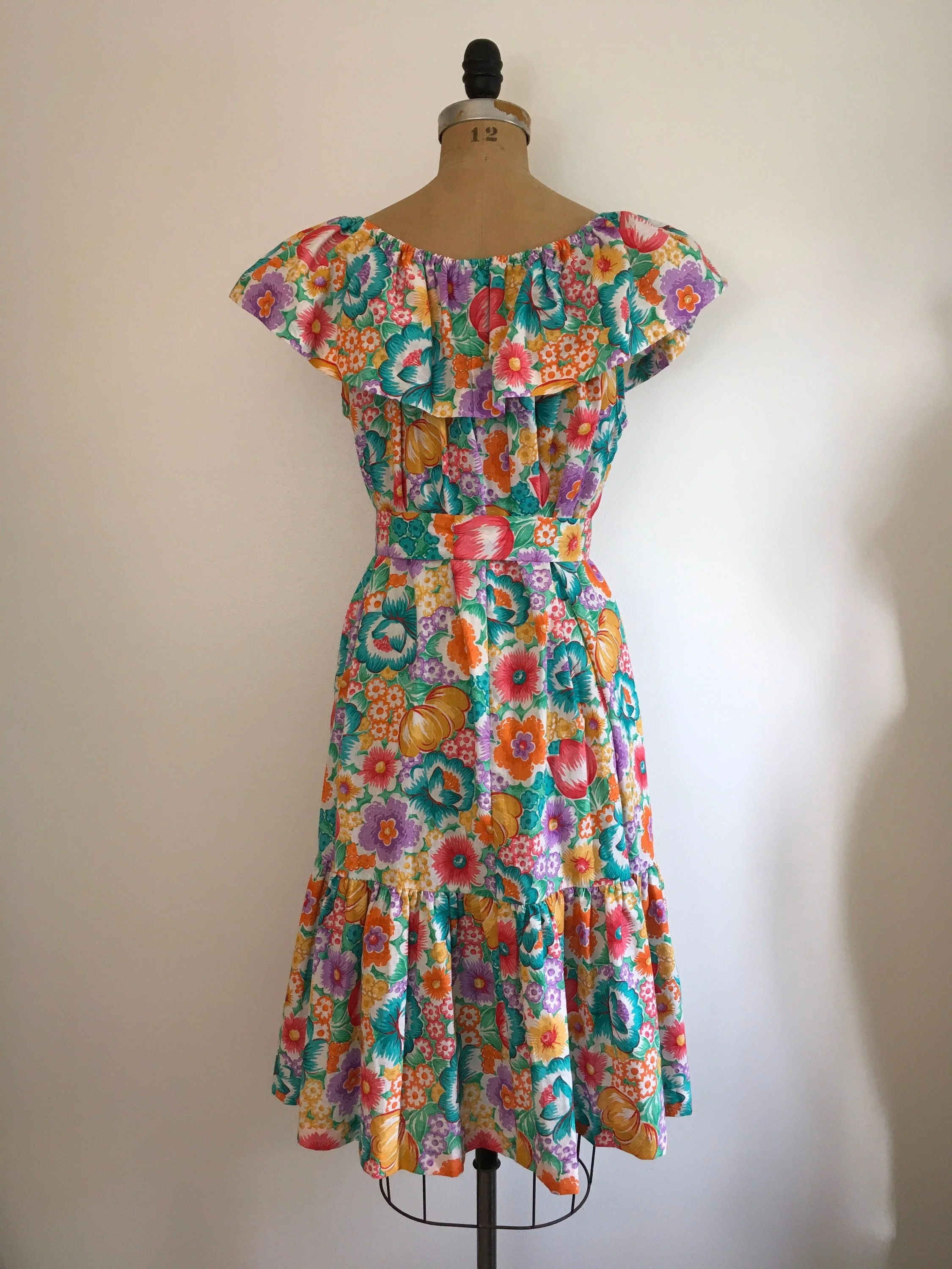 80’s Floral Tent Summer Dress by Ashley Ames - Image 2