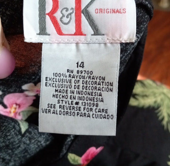80’s Hawaiian Design Rayon Shift Dress by R&K - Image 6