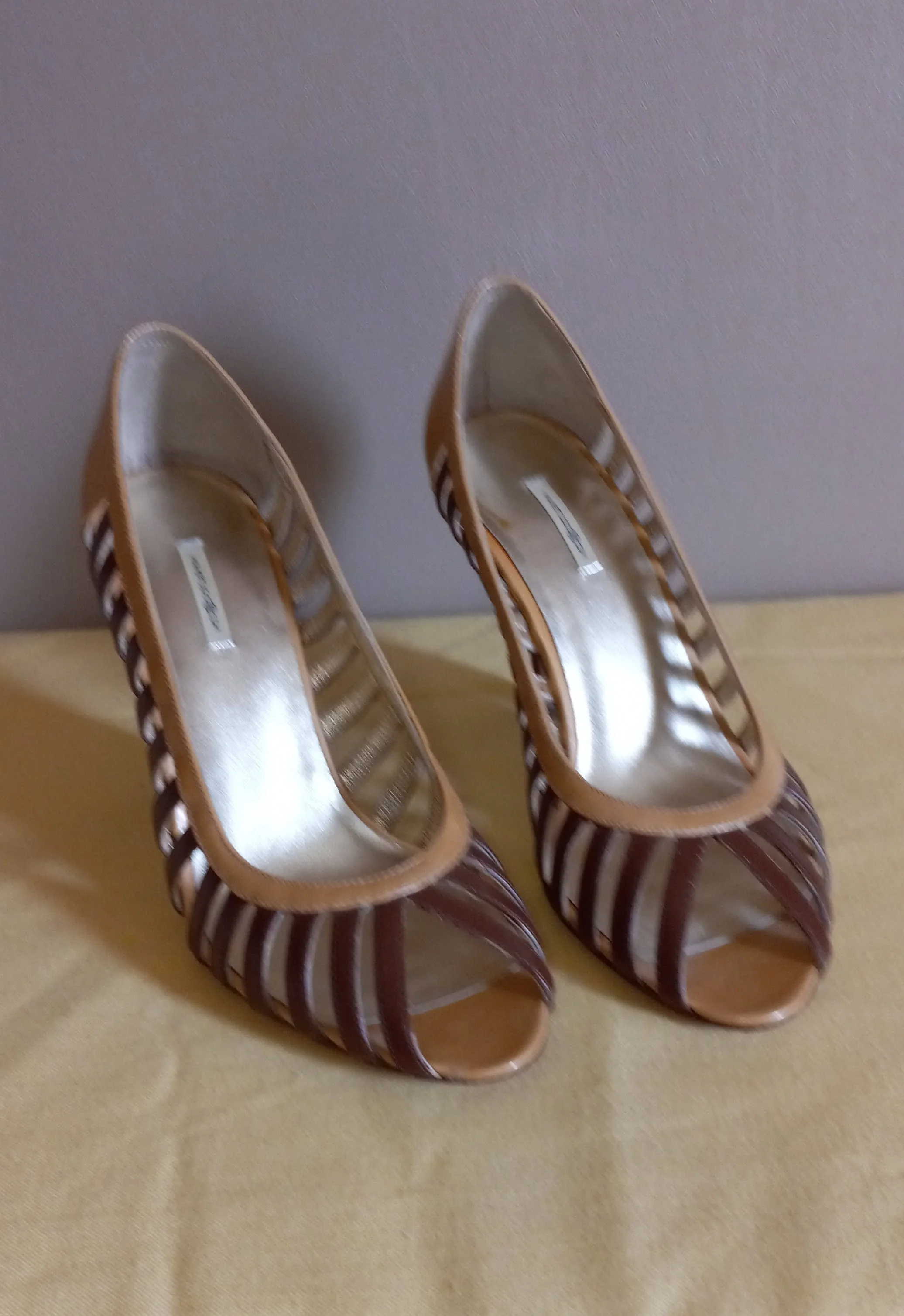 80’s New Leather See Thru Straps Heels by Max Studio - Image 3