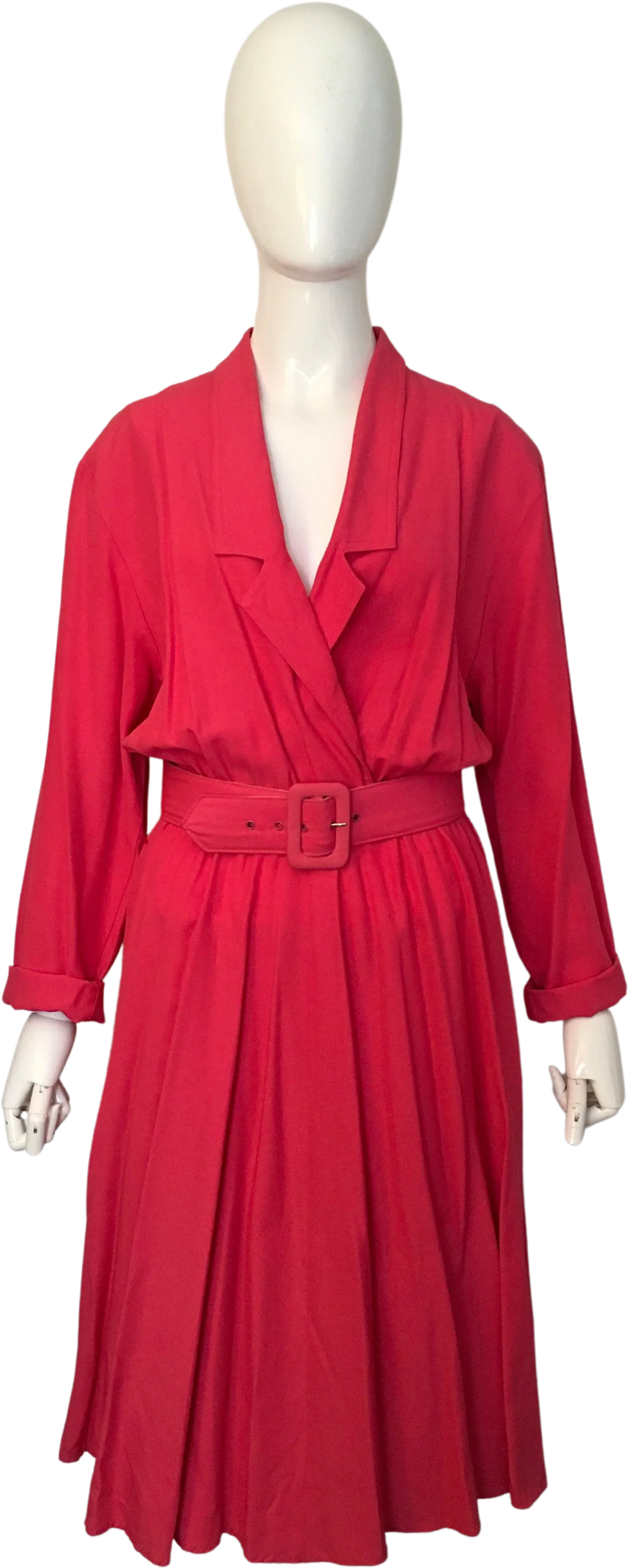 80’s Pink Rayon Secretary Dress by Carol Anderson