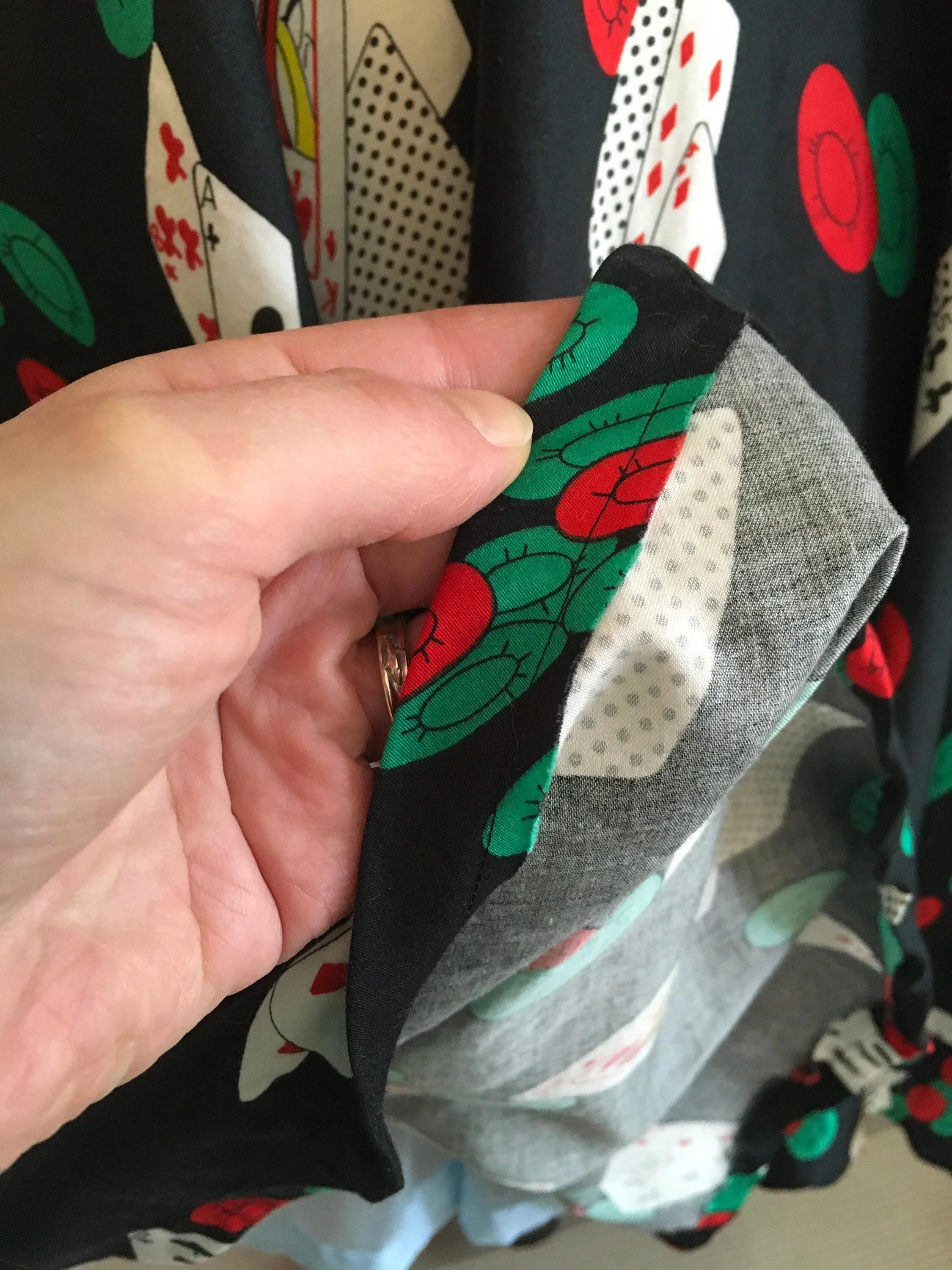 80’s Poker Novelty Print Circle Cotton Skirt by John Henry Editions - Image 7