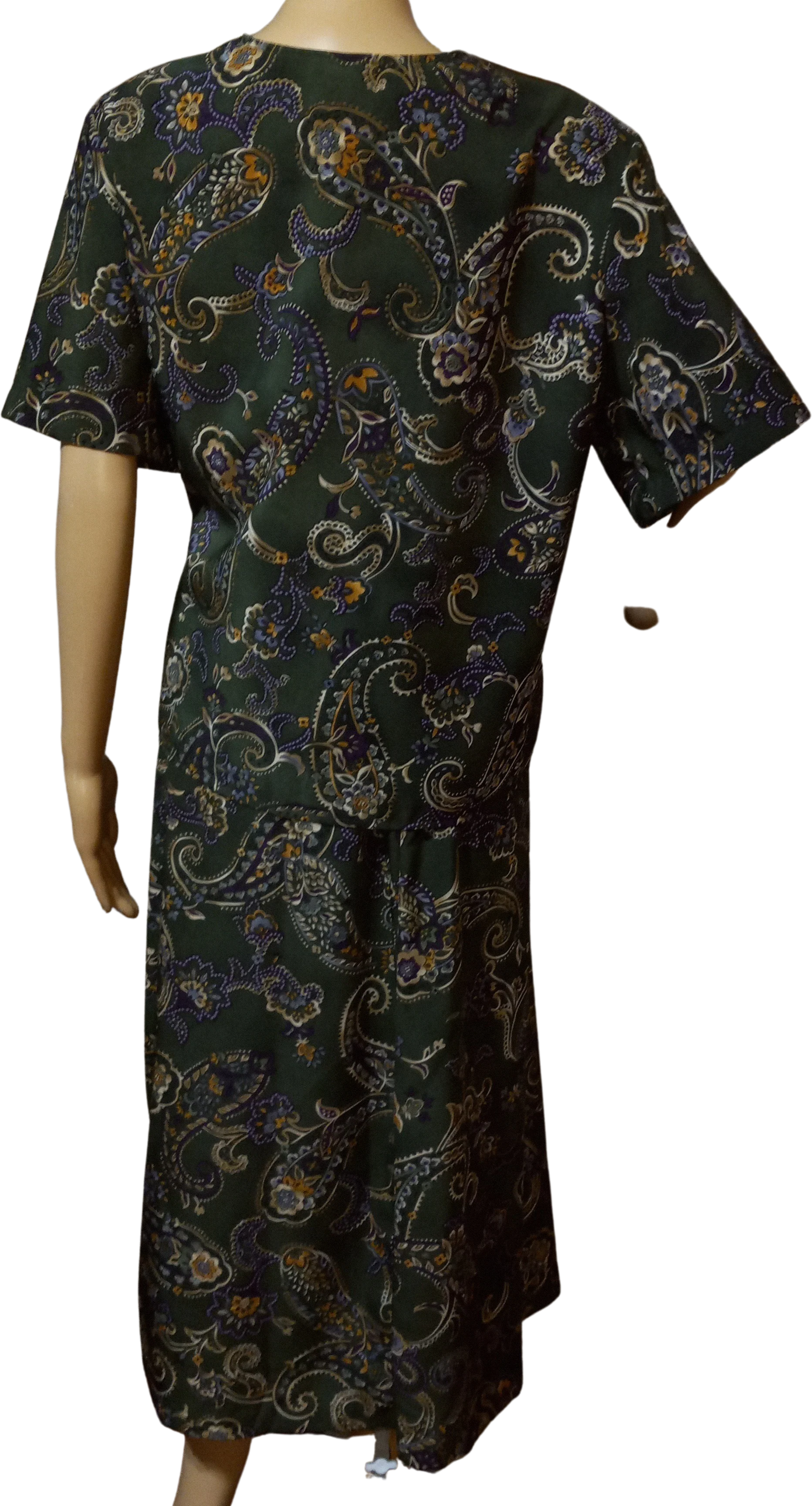 80’s Polyester Paisley Galore, Skirt Set by Bentley Plus - Image 2