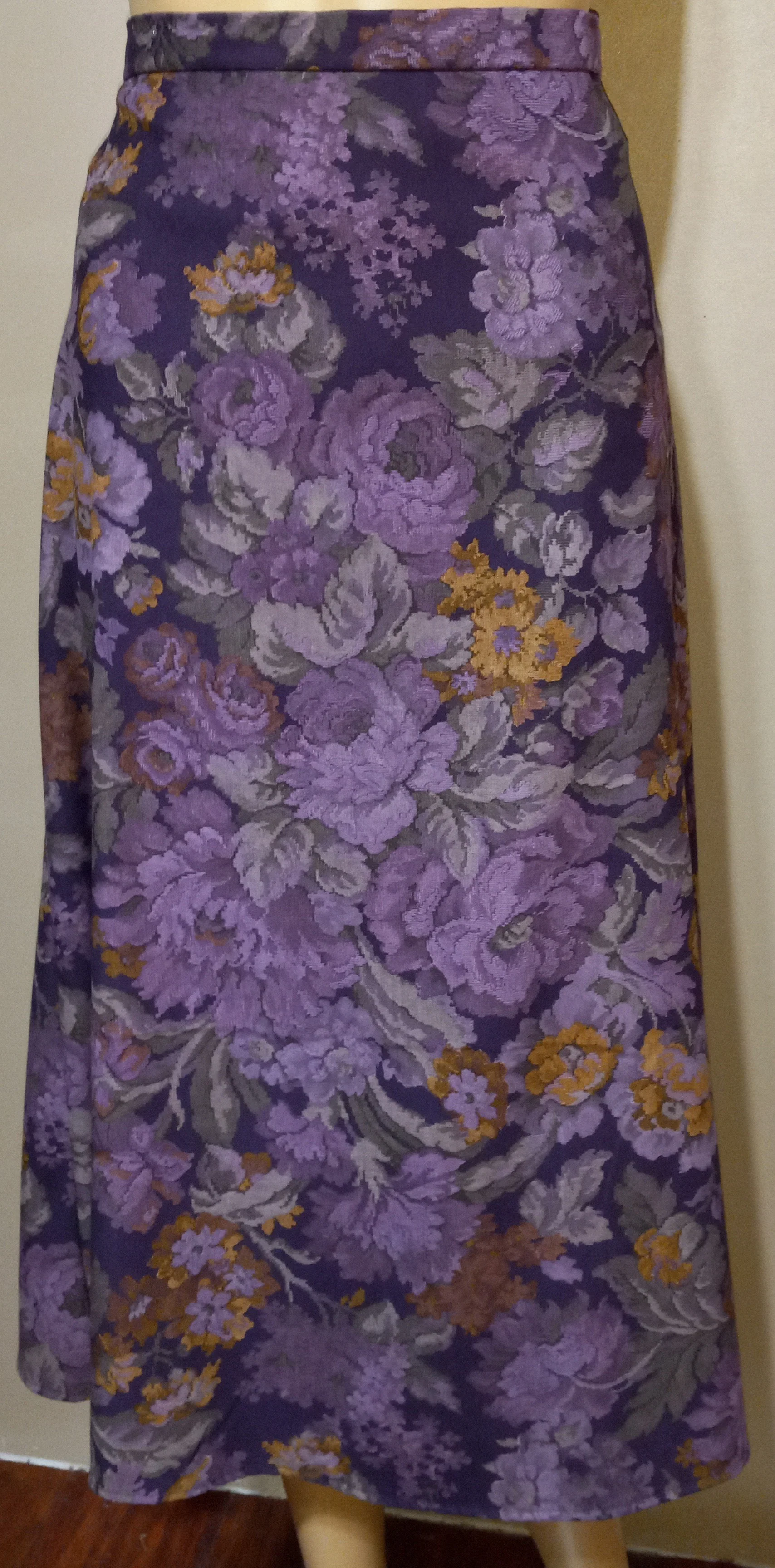 80’s Polyester Spandex Purple Skirt Suit by K Studio Collection - Image 5