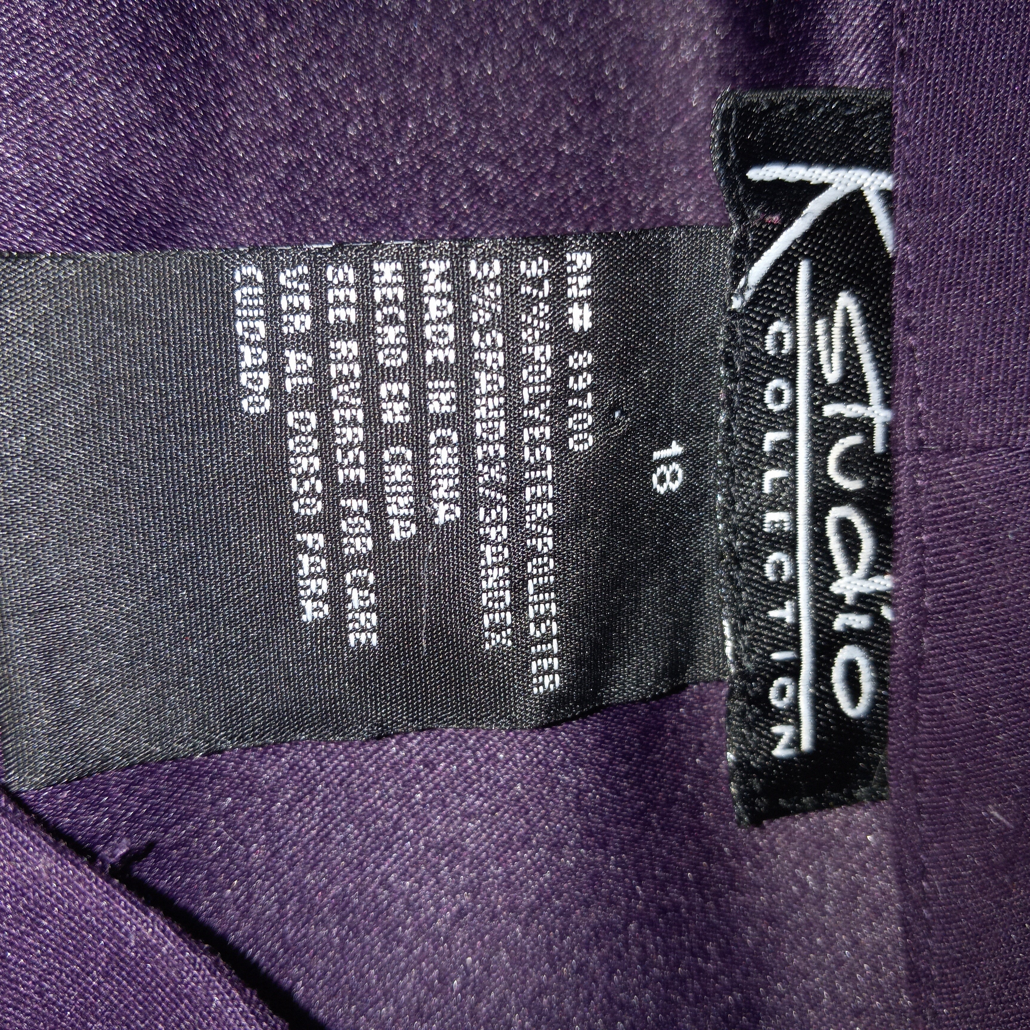 80’s Polyester Spandex Purple Skirt Suit by K Studio Collection - Image 8
