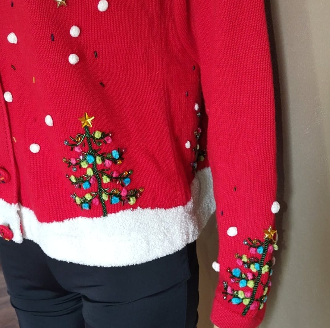 80’s Red Embellished Christmas Sweater by Berer2 - Image 5