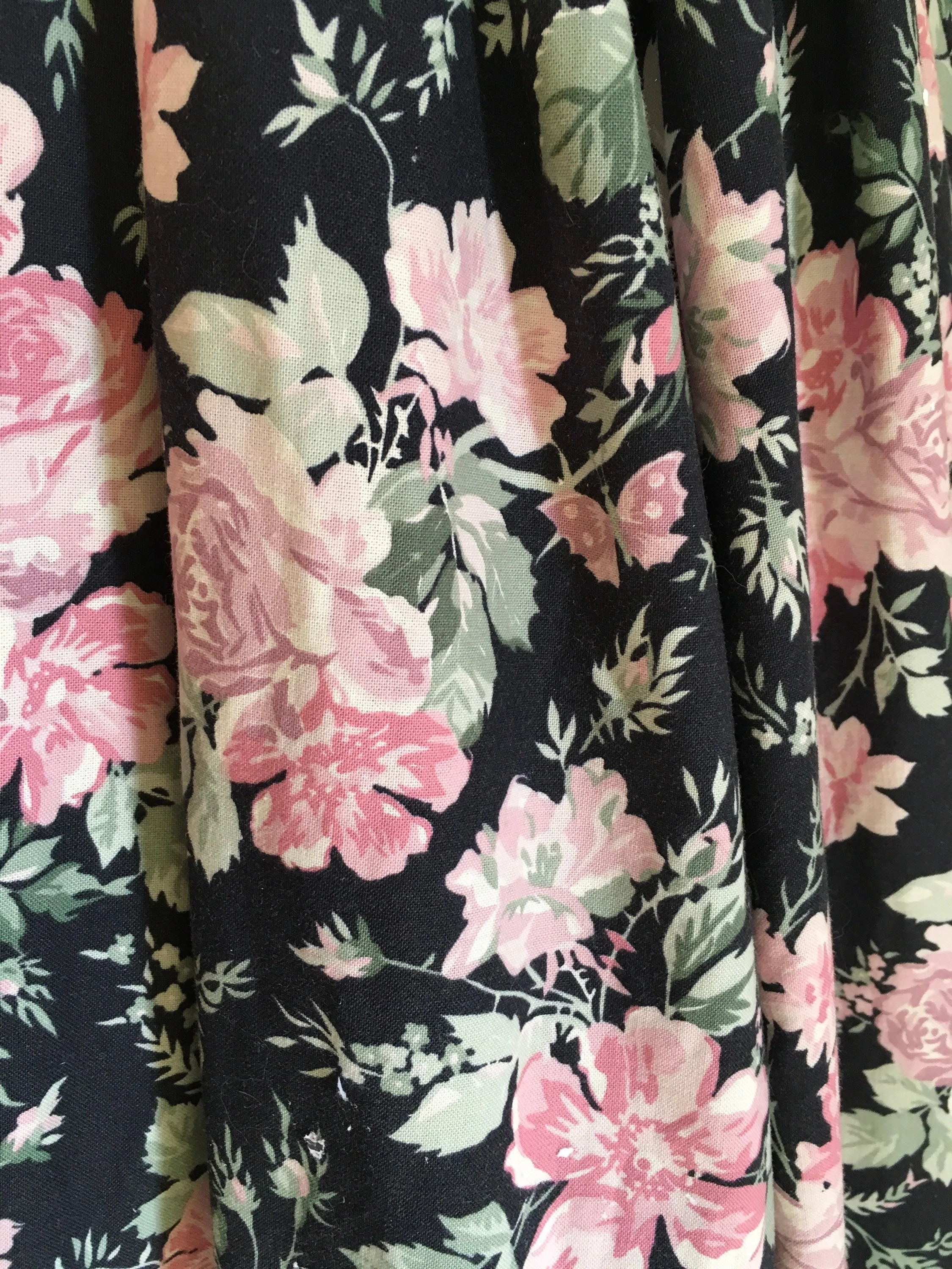 80’s Rose Print Floral Butterfly Party Strapless Dress by Laura Ashley - Image 6