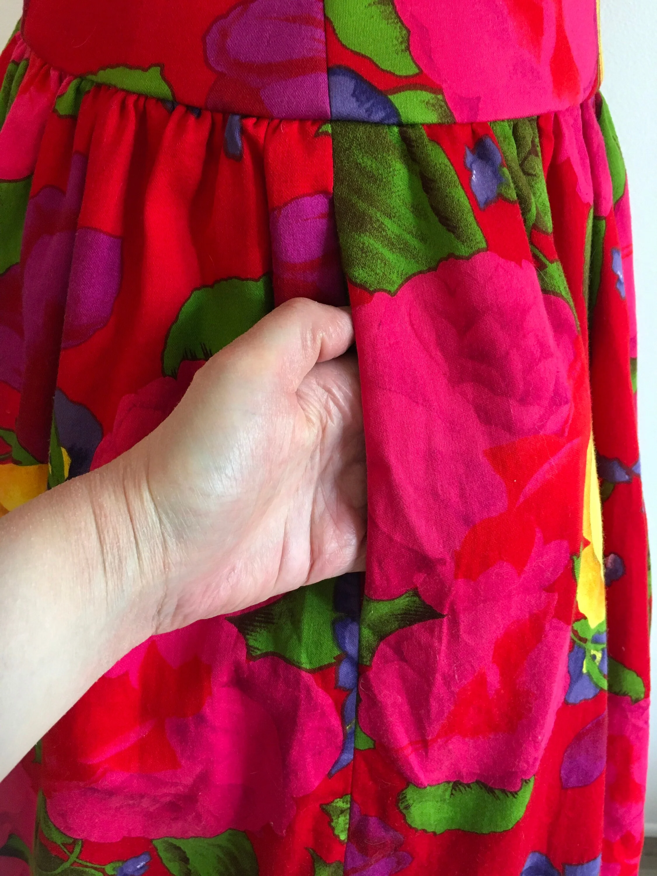 80’s Rose Print Strapless Party Dress by A.J. Bari - Image 7
