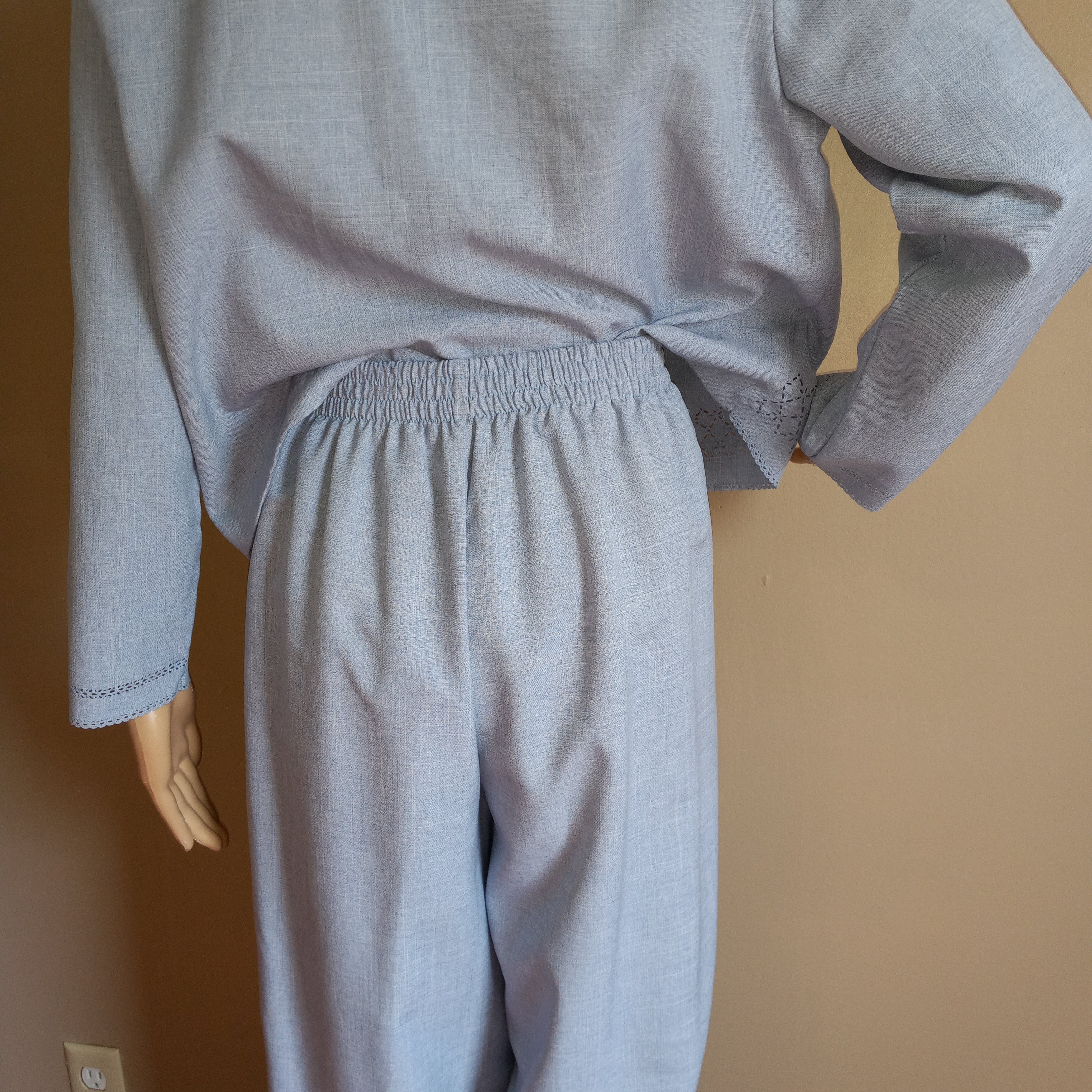 80’s Soft Heather Blue Pants Suit by Two Twenty - Image 5