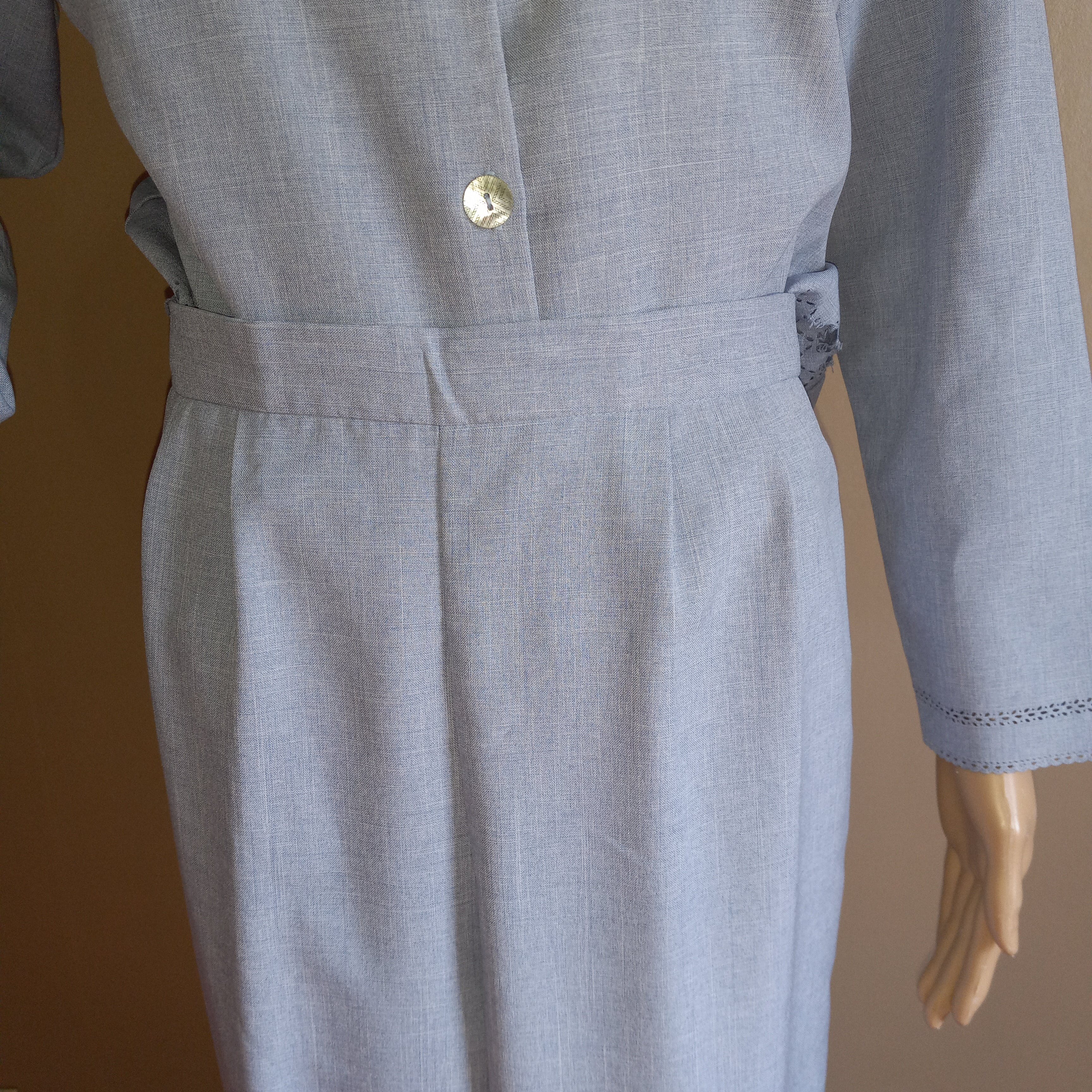 80’s Soft Heather Blue Pants Suit by Two Twenty - Image 6