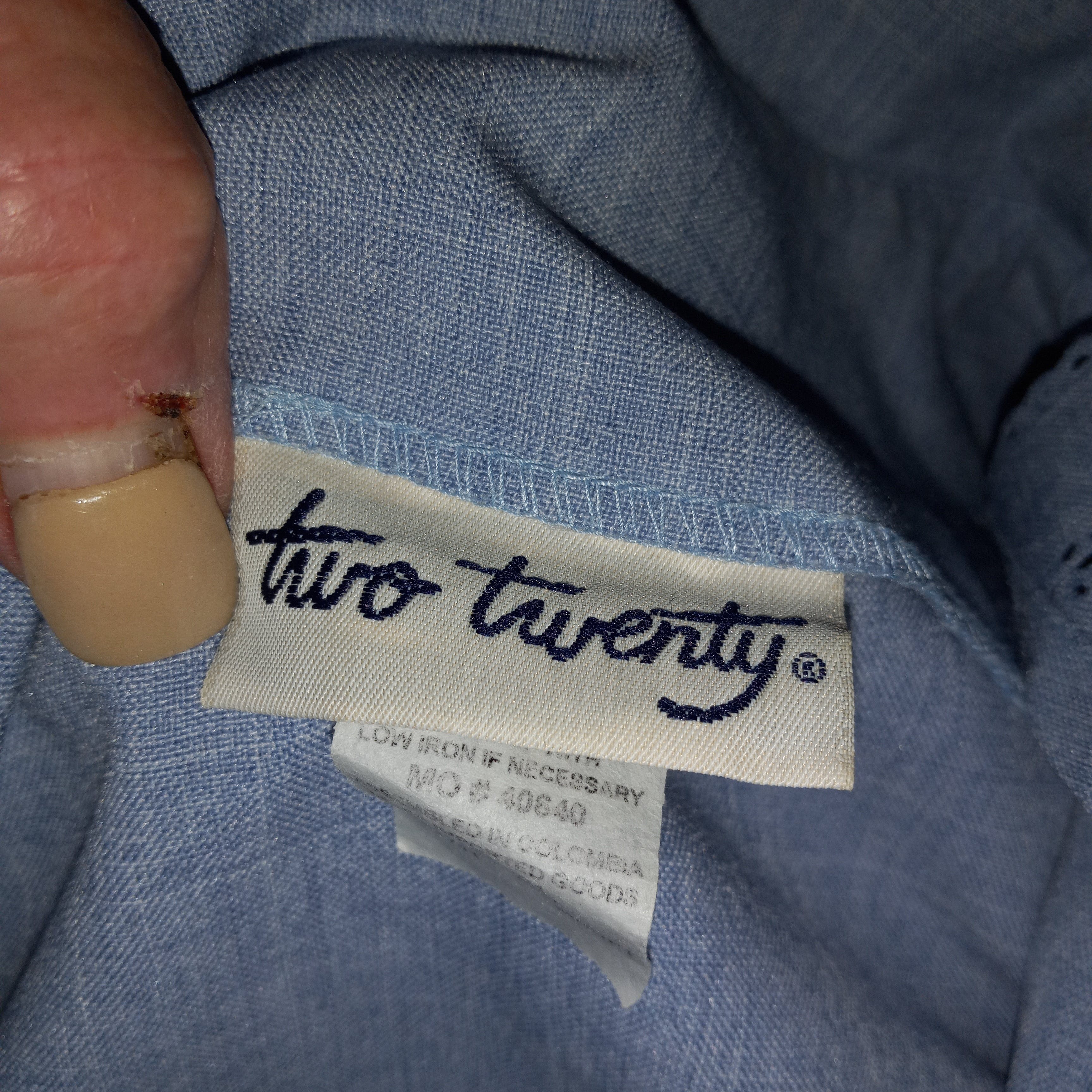 80’s Soft Heather Blue Pants Suit by Two Twenty - Image 7