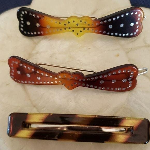 80’s Tortoiseshell Lot of Five Hair Clips - Image 7