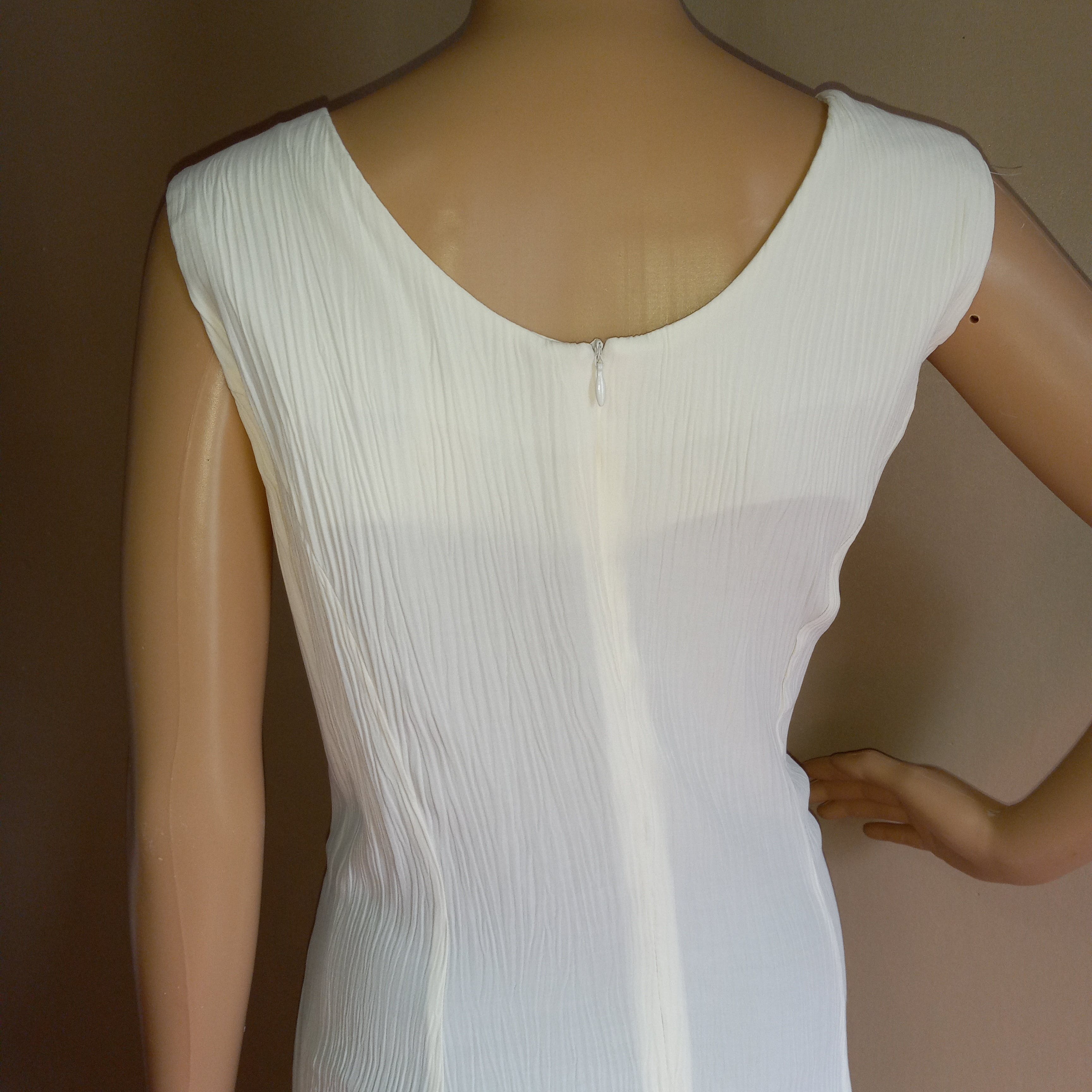 80’s White Acetate Rayon Dress Jacket by Lavende - Image 9